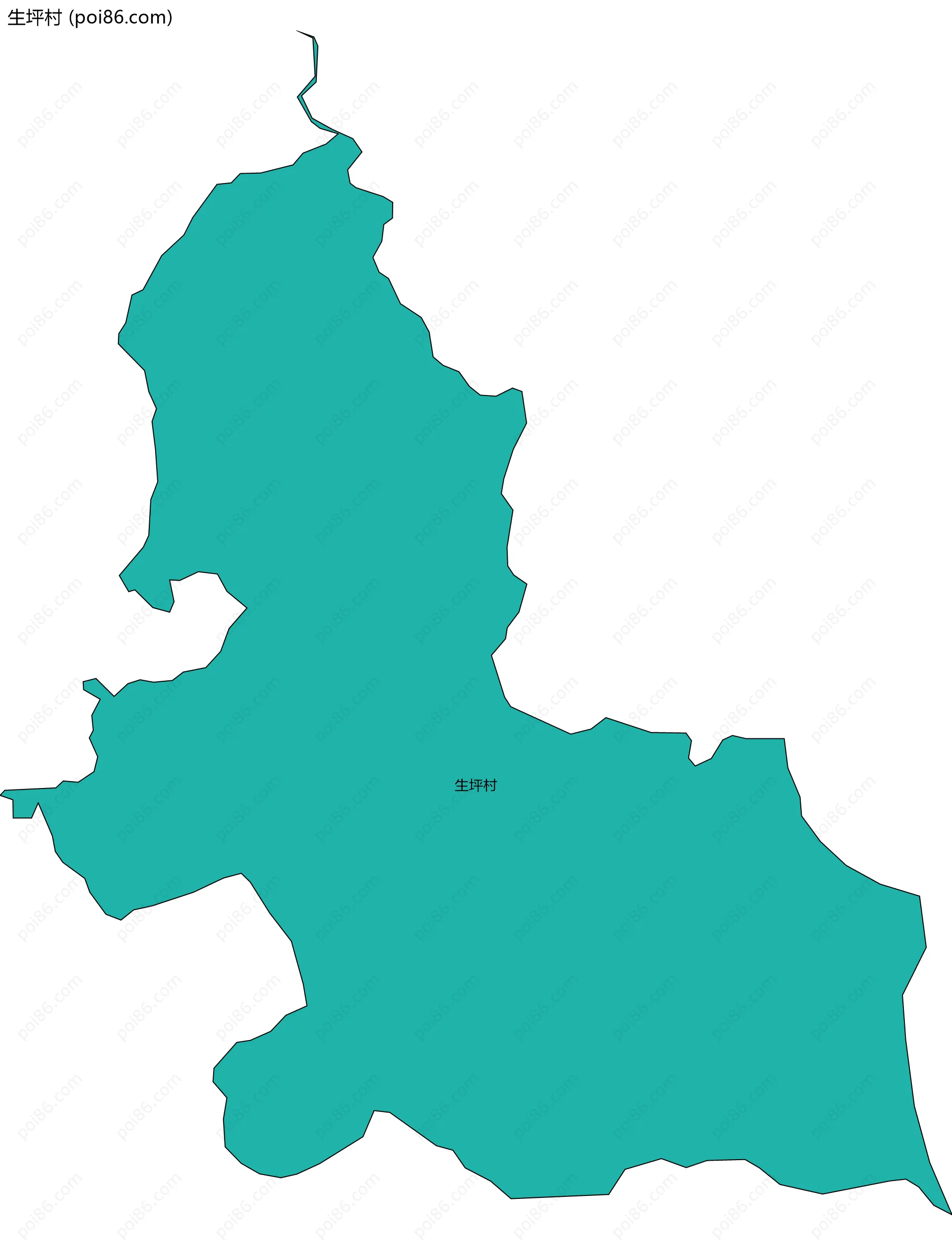 生坪村边界地图