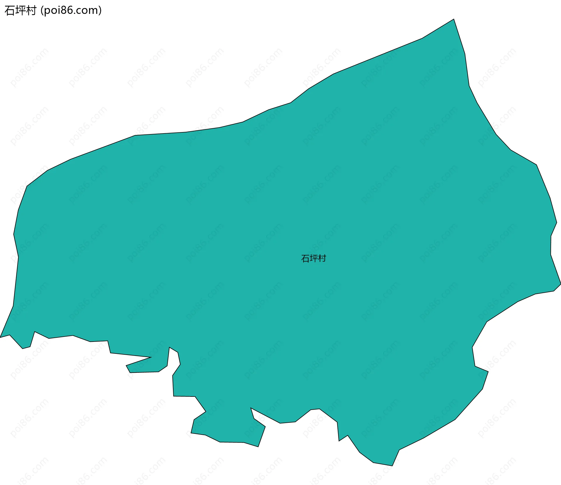 石坪村边界地图