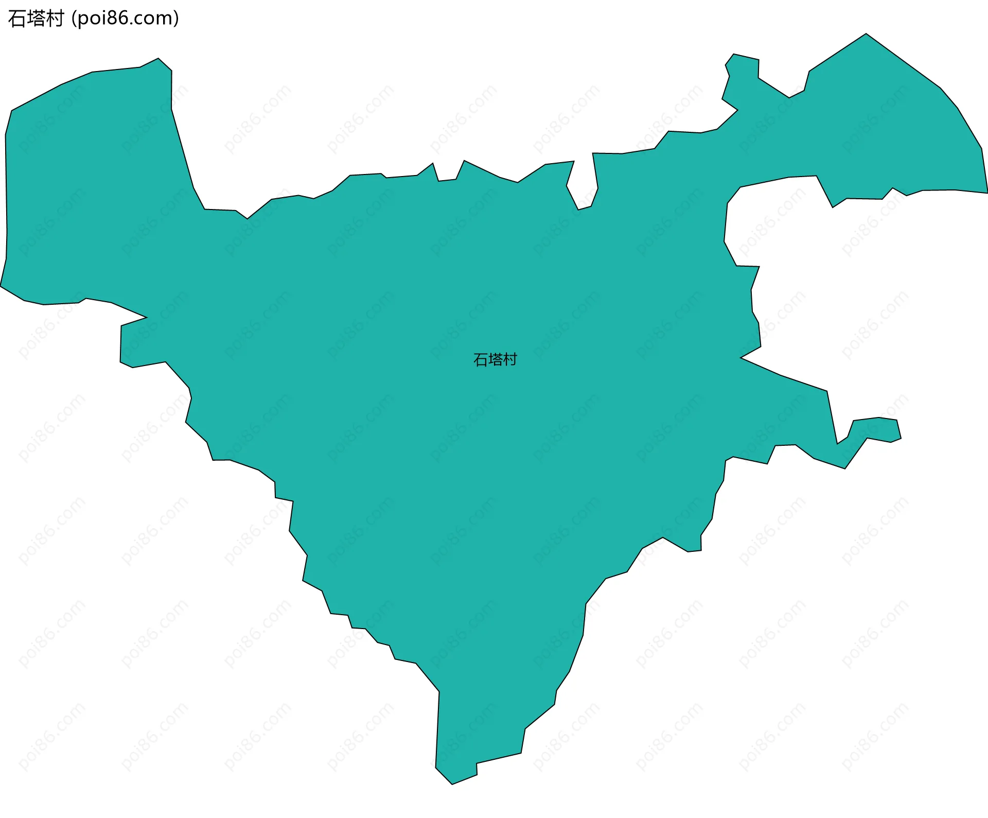 石塔村边界地图