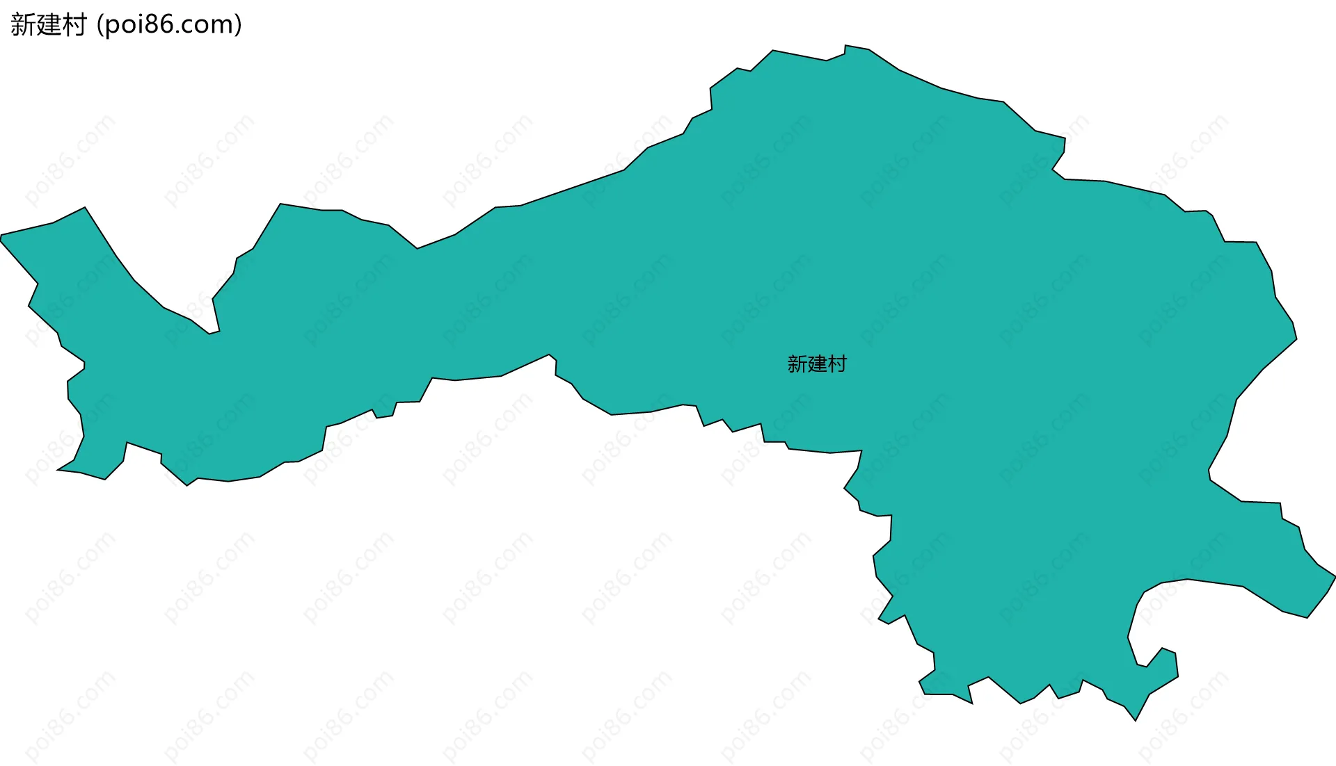 新建村边界地图