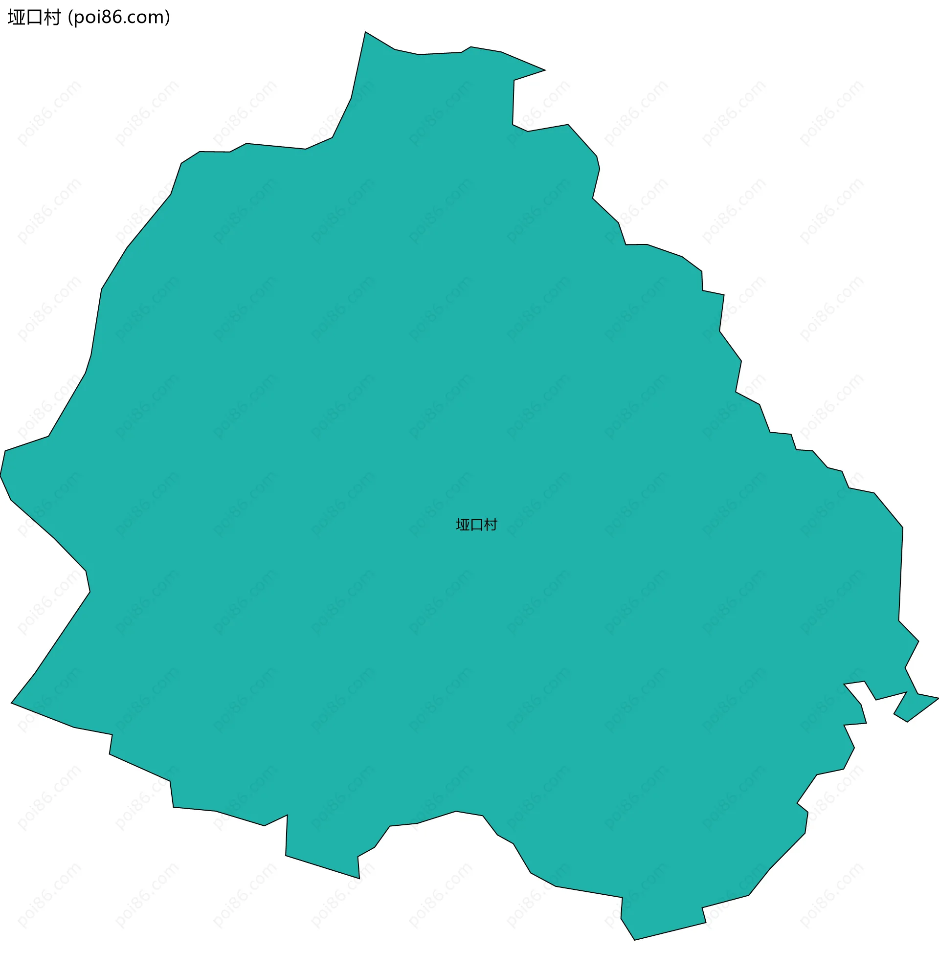 垭口村边界地图