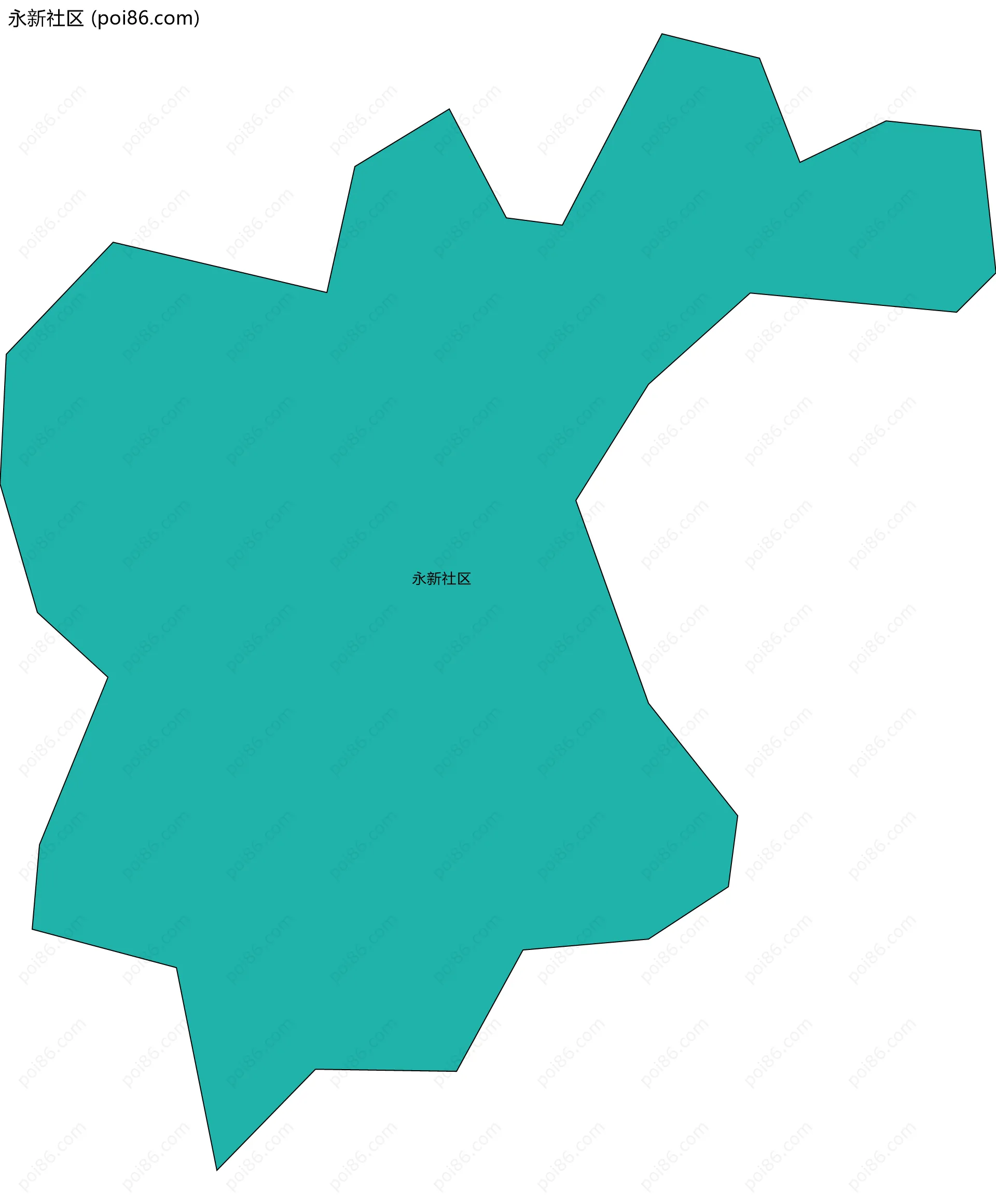 永新社区边界地图