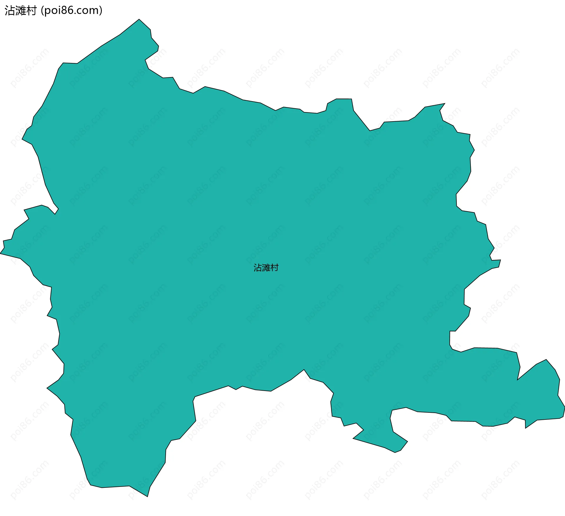 沾滩村边界地图