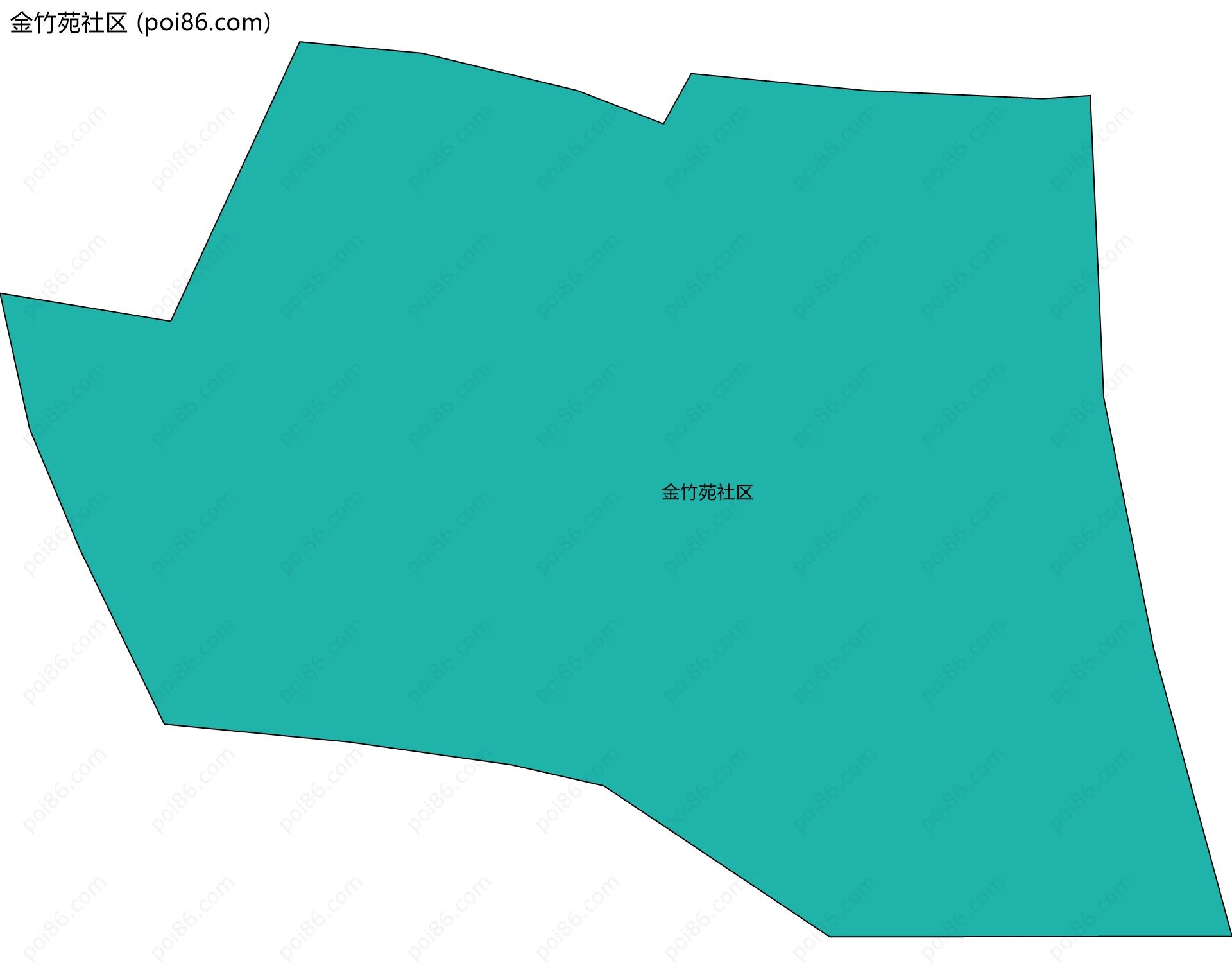 金竹苑社区边界地图