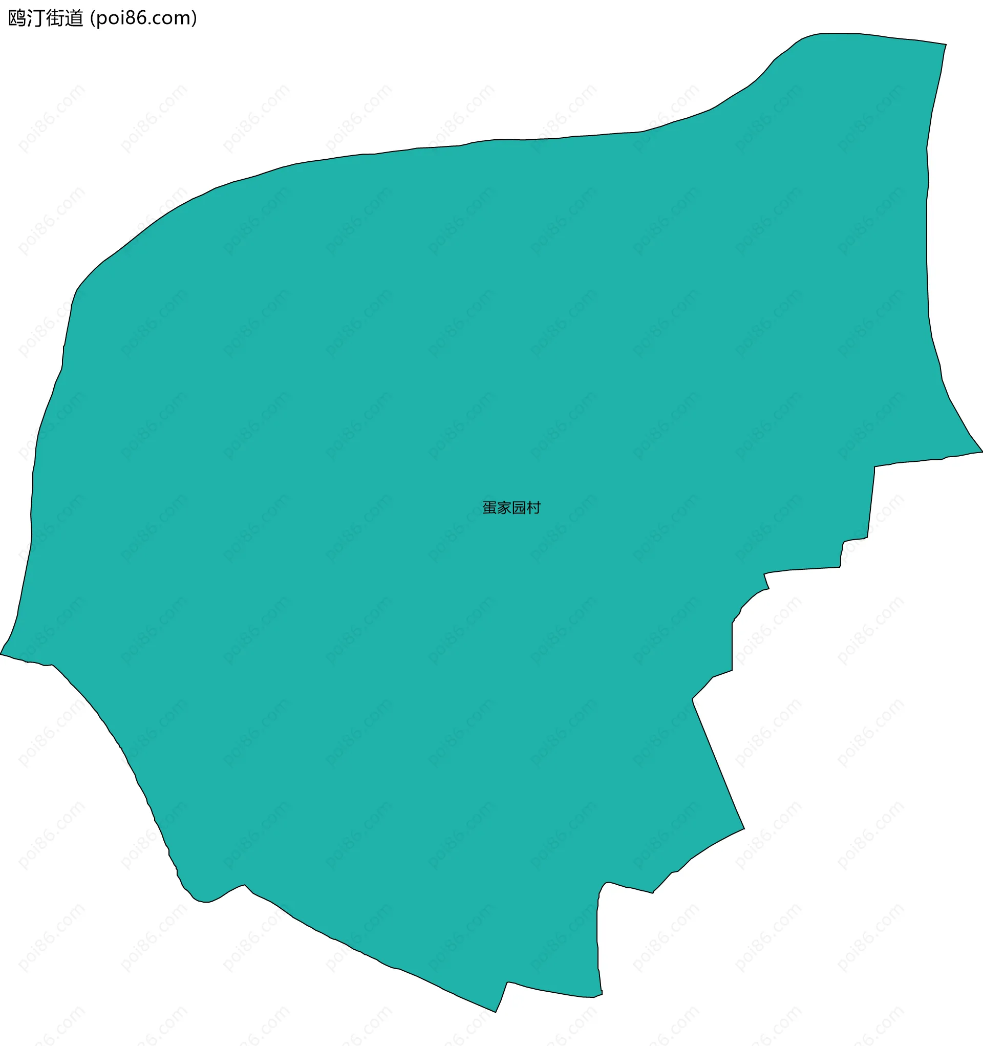 鸥汀街道边界地图(五级行政区划)