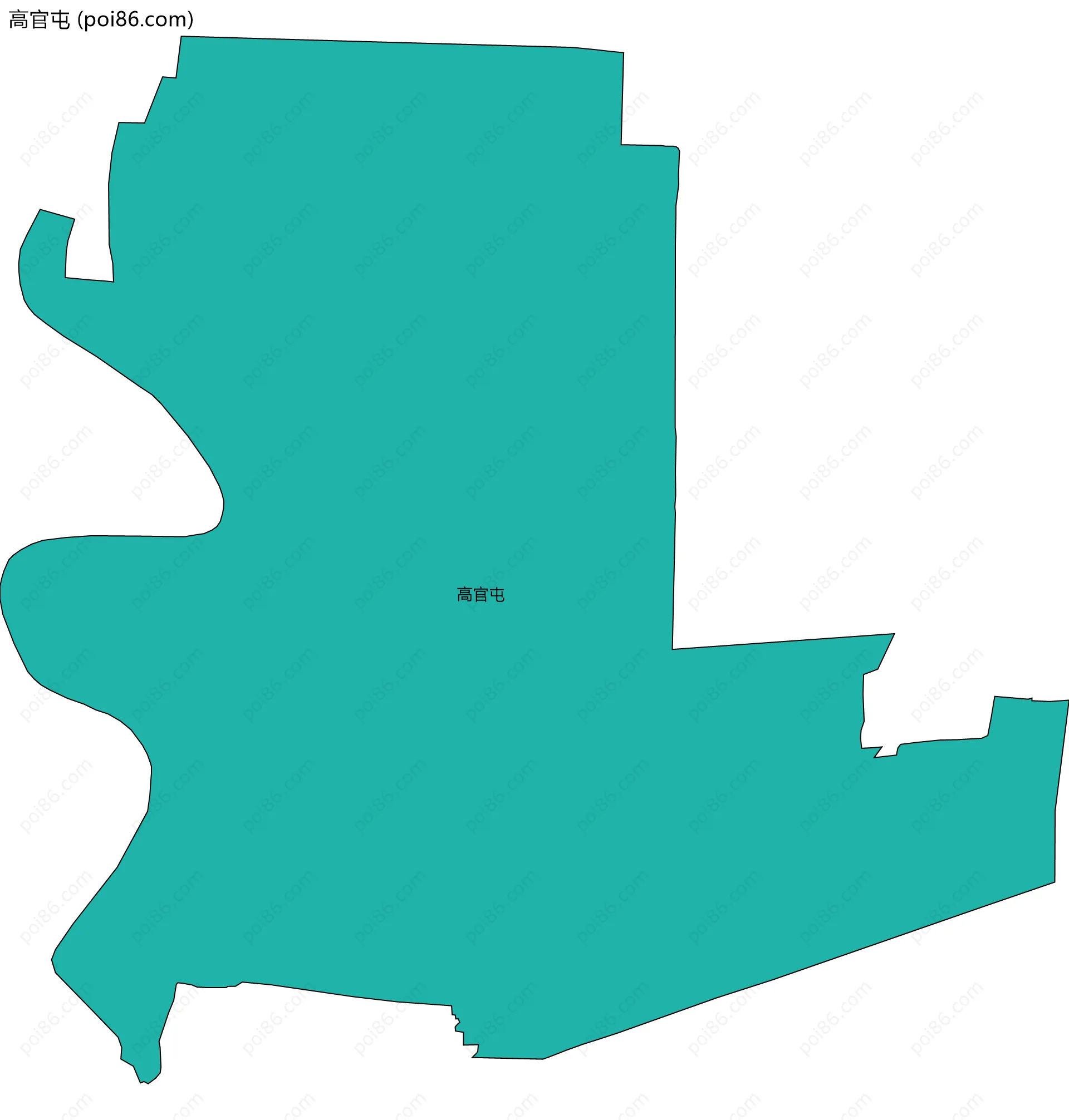 高官屯边界地图