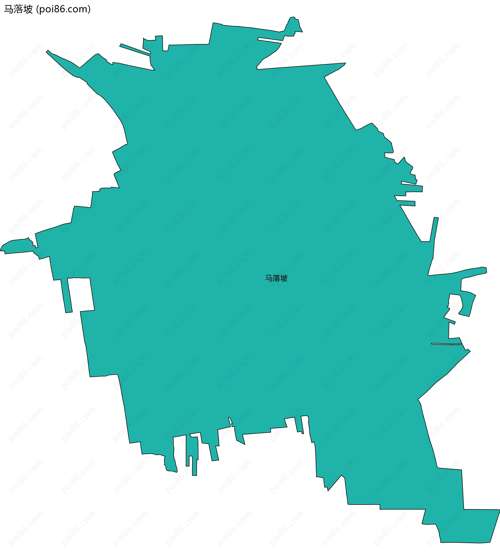 马落坡边界地图