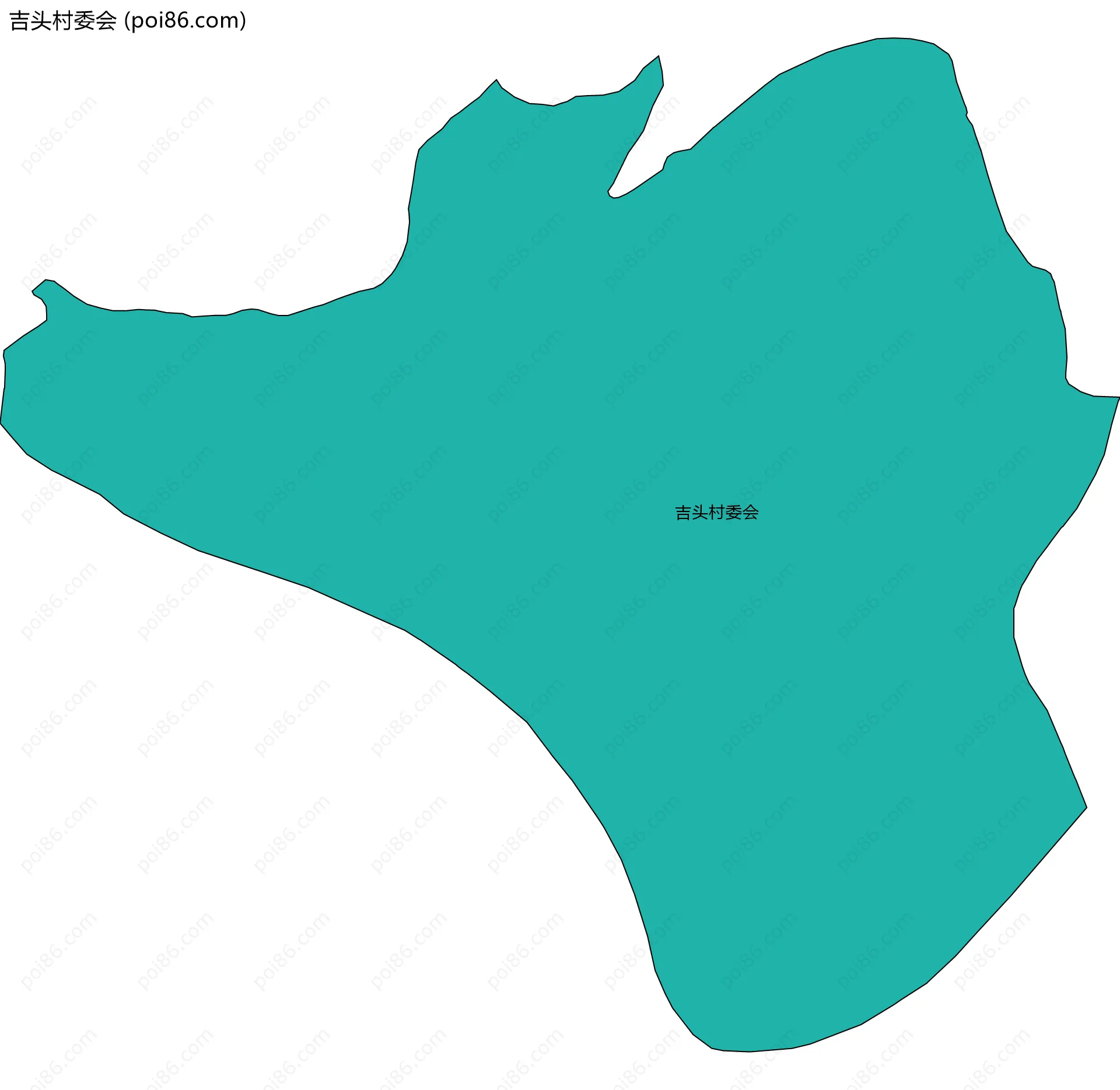 吉头村委会边界地图