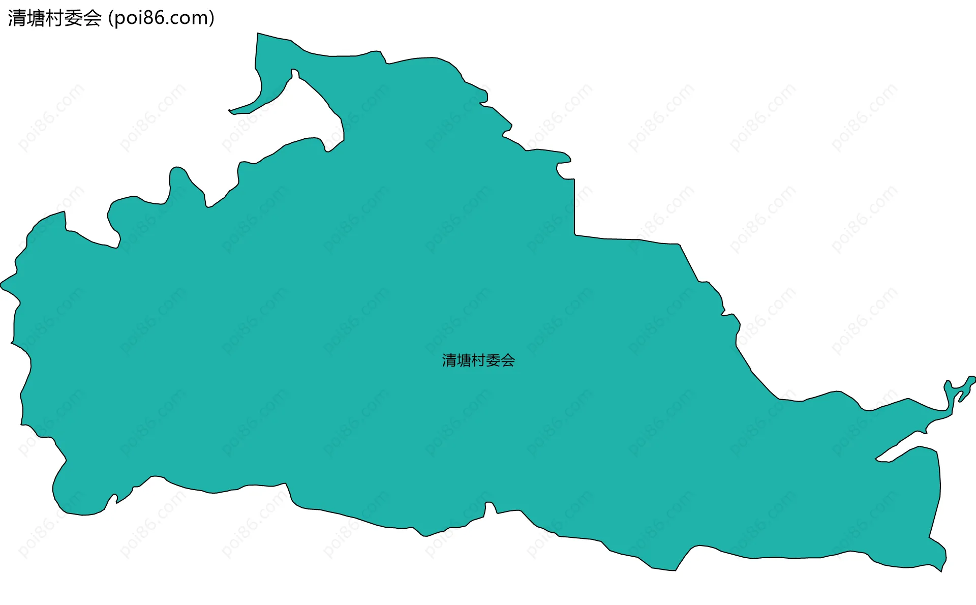 清塘村委会边界地图