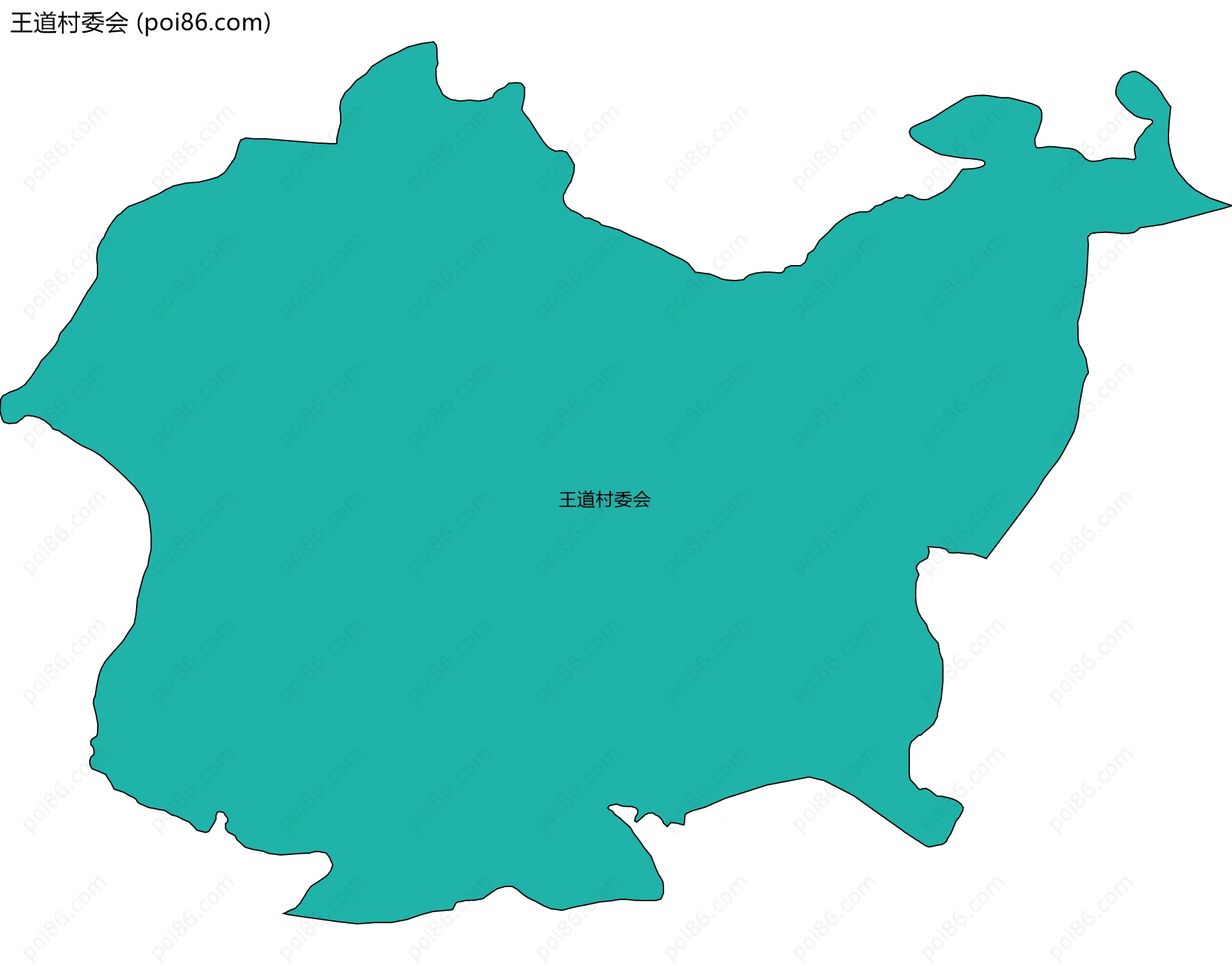 王道村委会边界地图