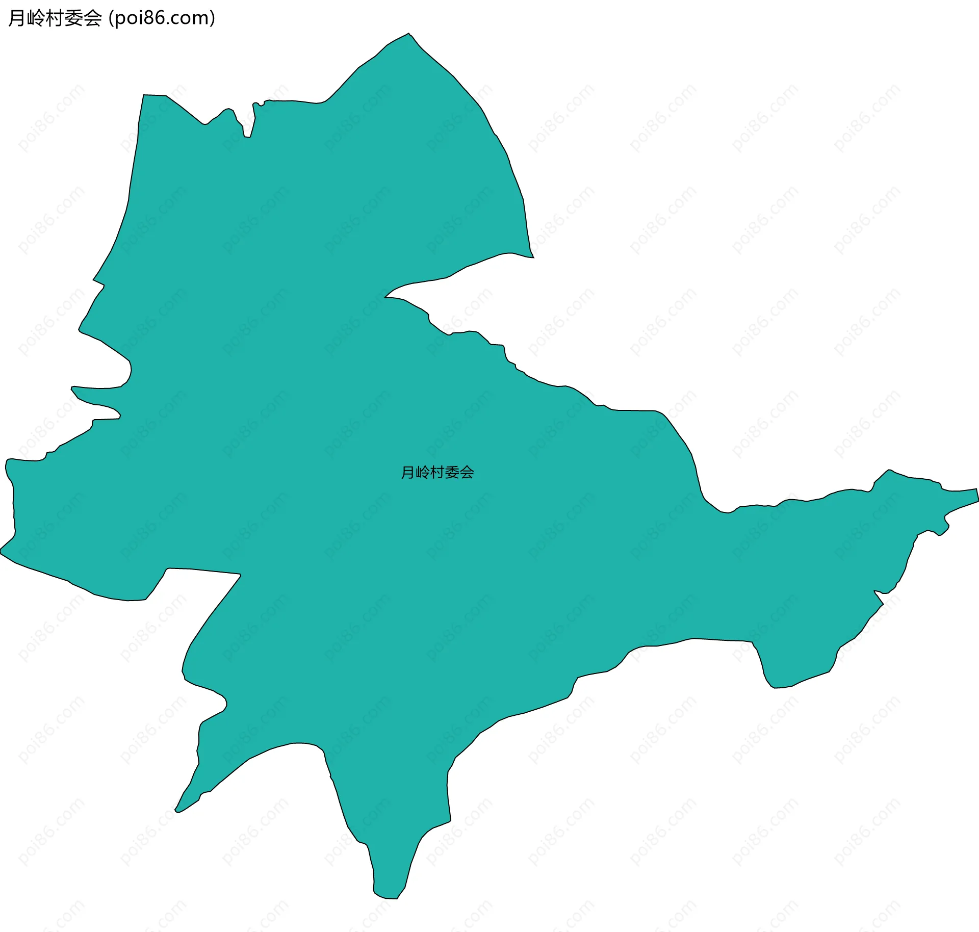 月岭村委会边界地图