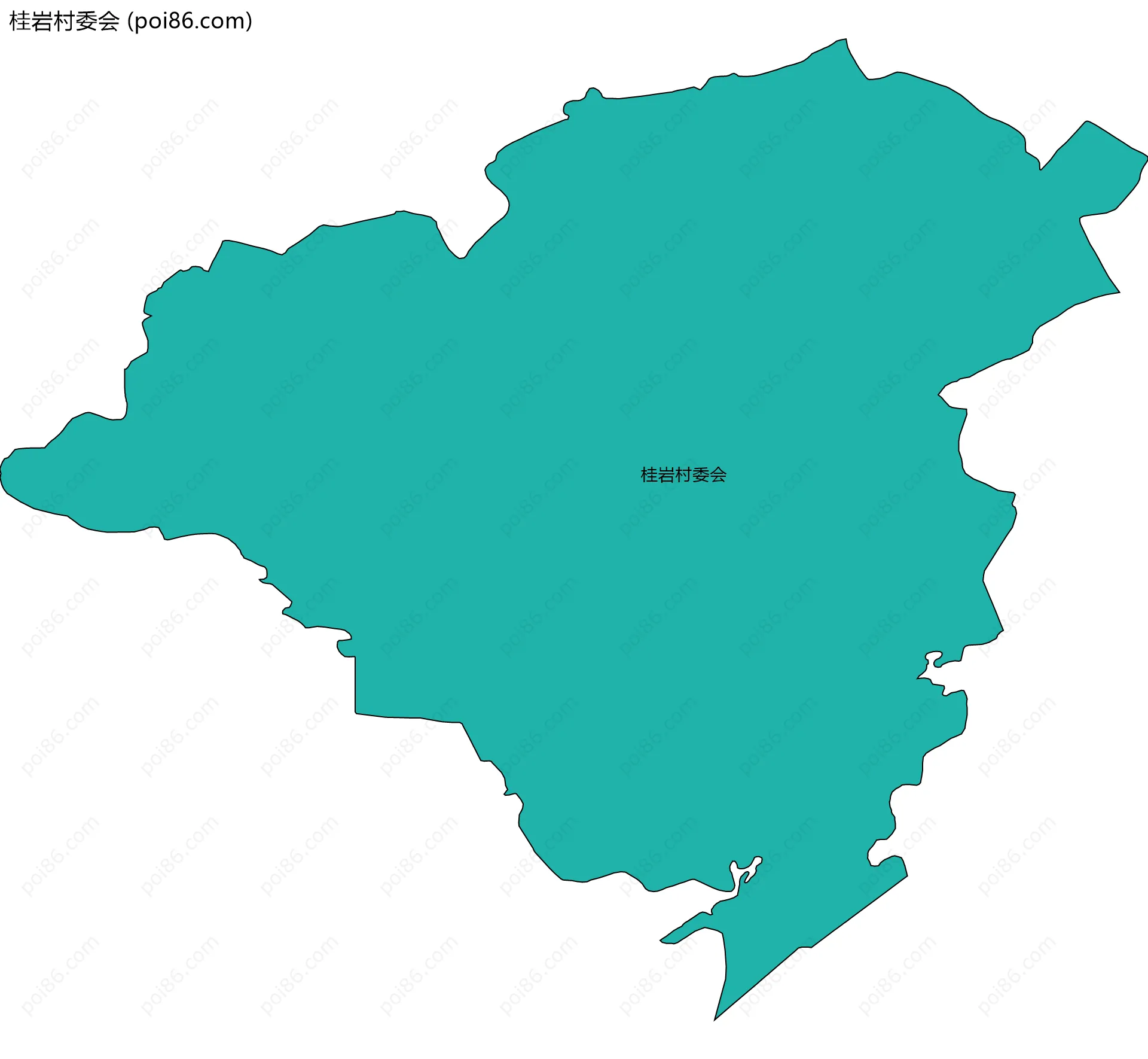 桂岩村委会边界地图