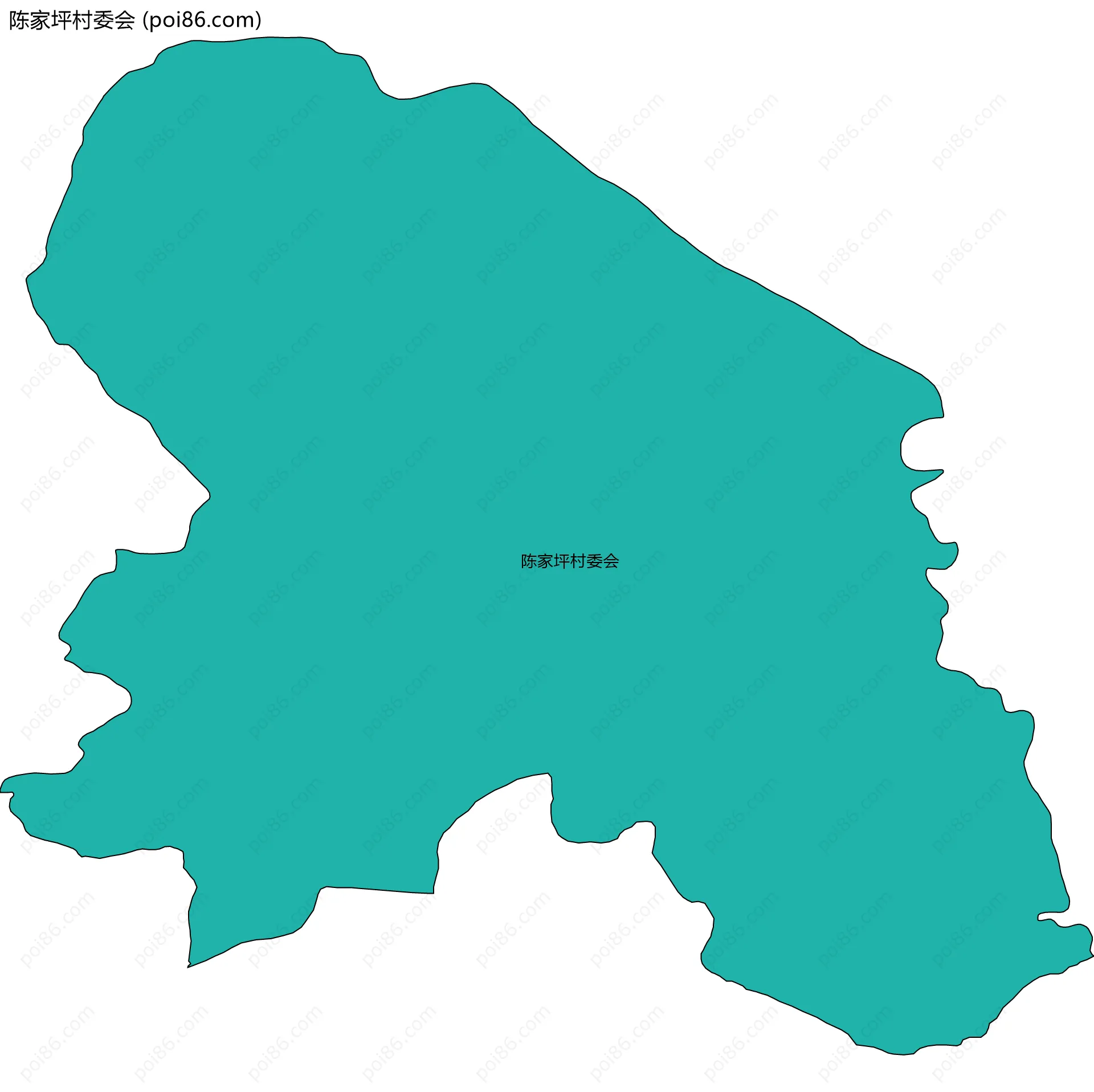 陈家坪村委会边界地图