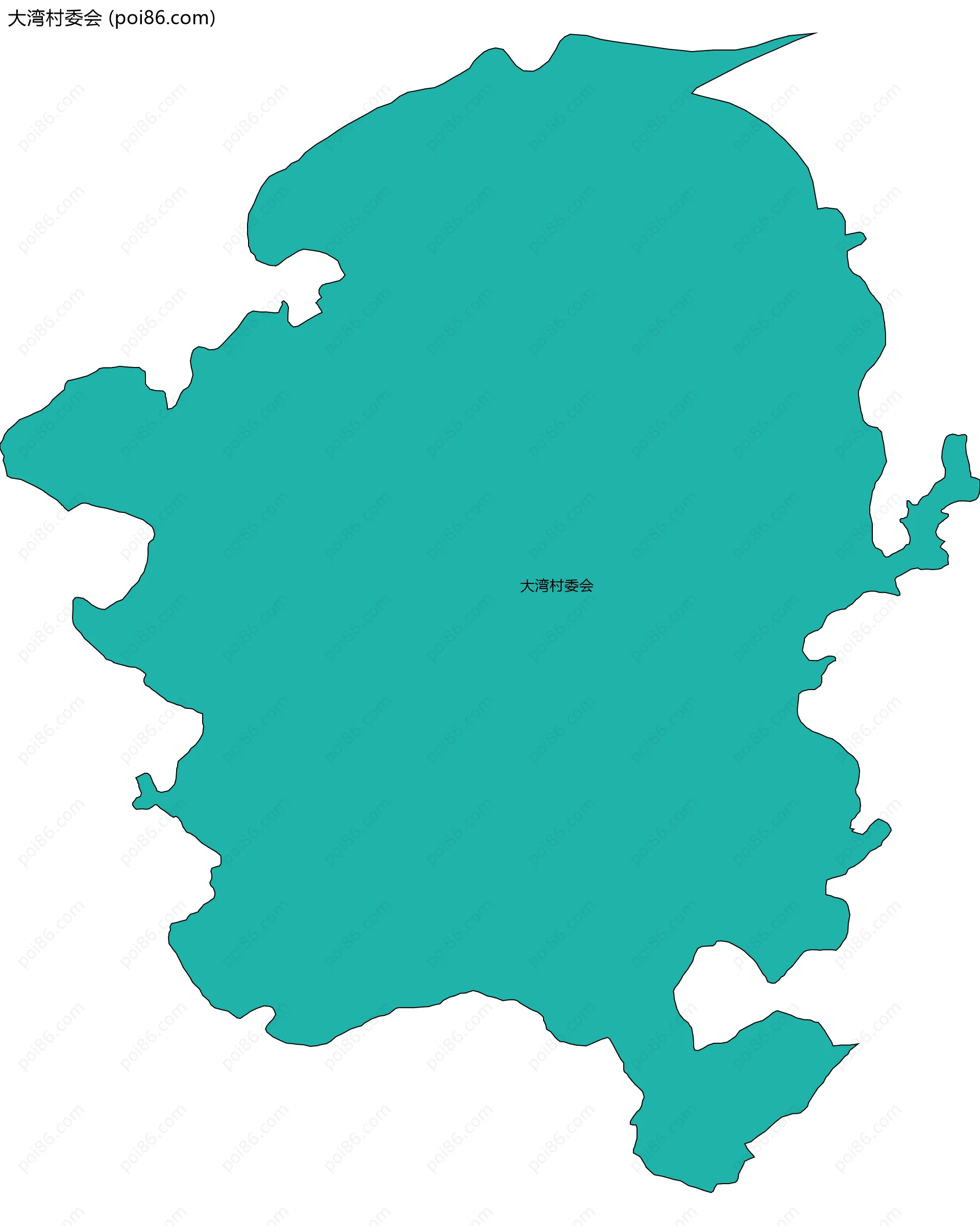 大湾村委会边界地图