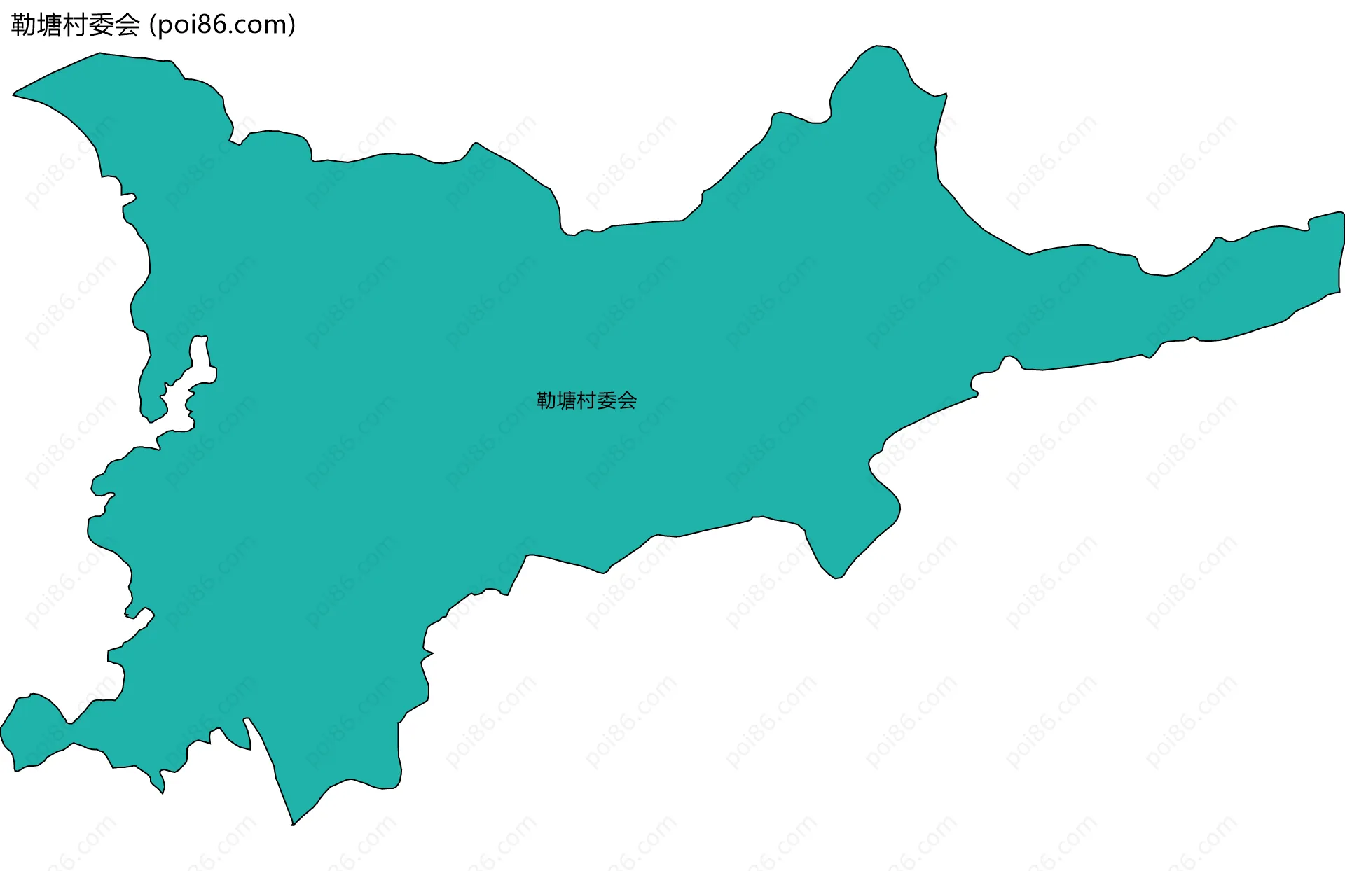 勒塘村委会边界地图