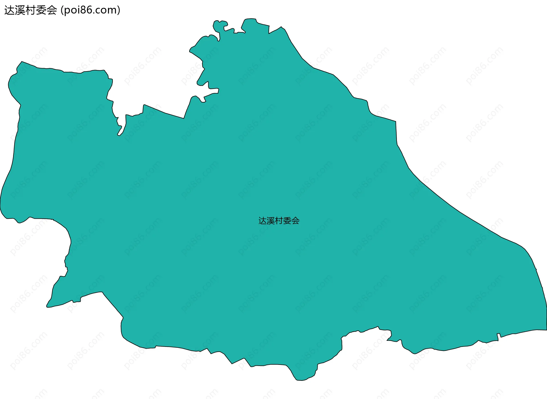达溪村委会边界地图