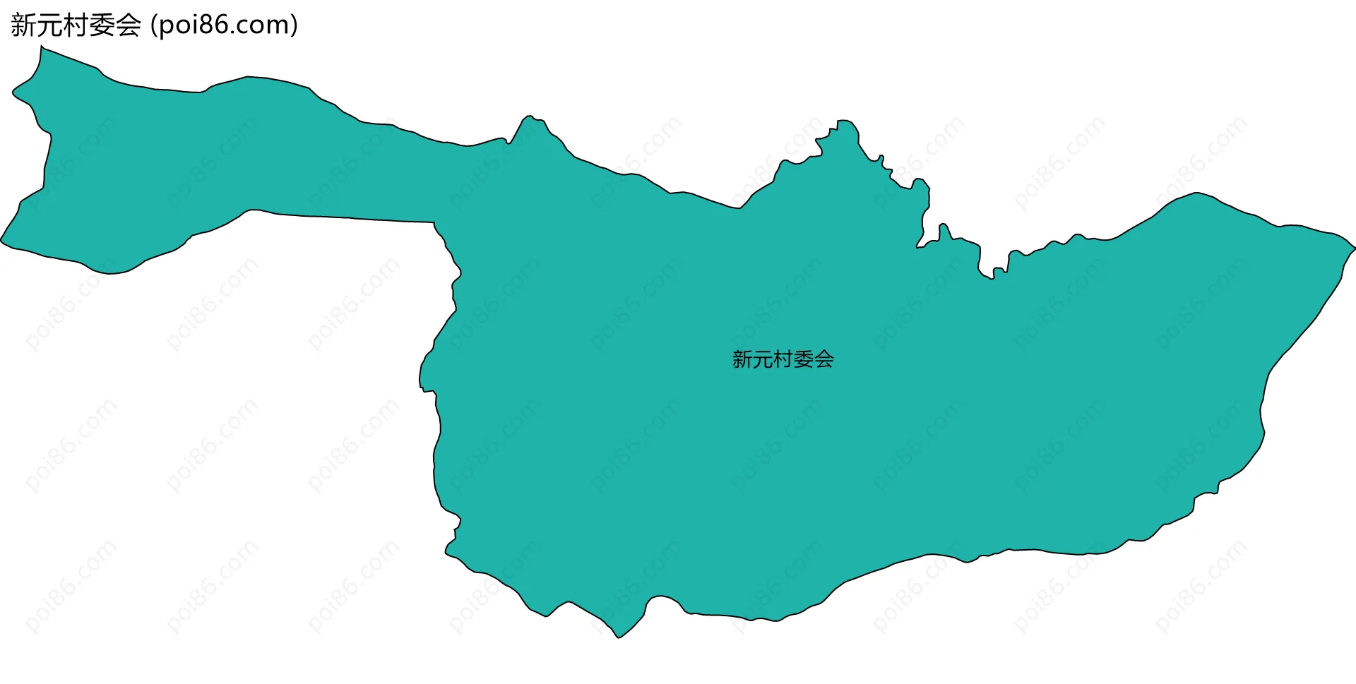 新元村委会边界地图