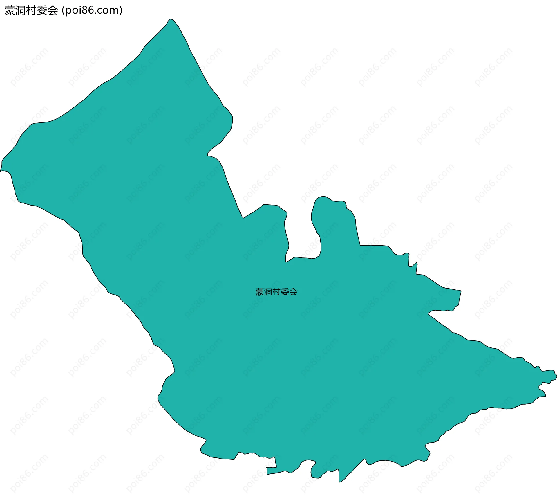 蒙洞村委会边界地图