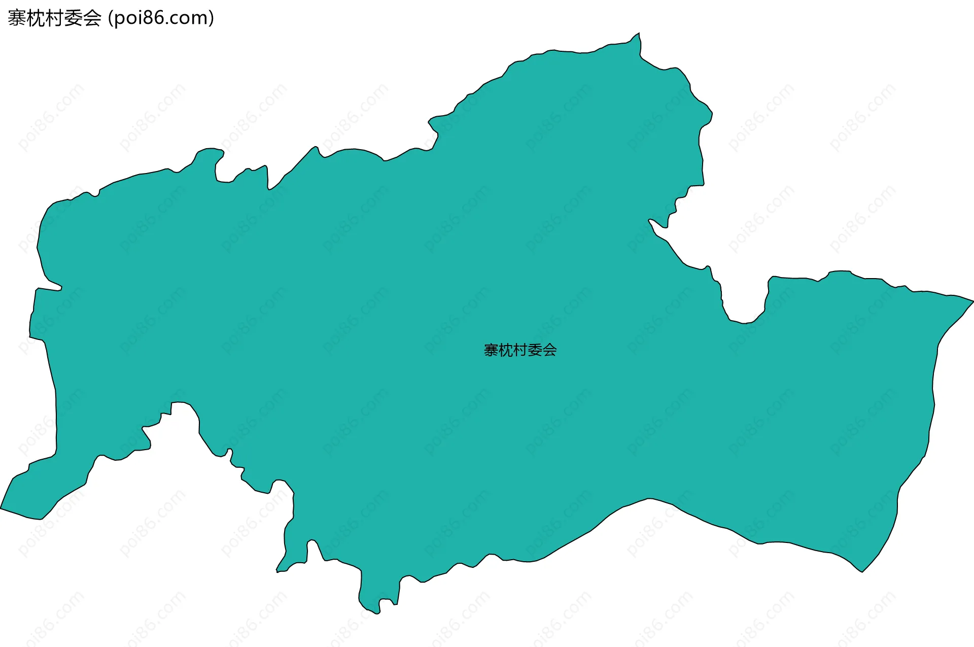 寨枕村委会边界地图