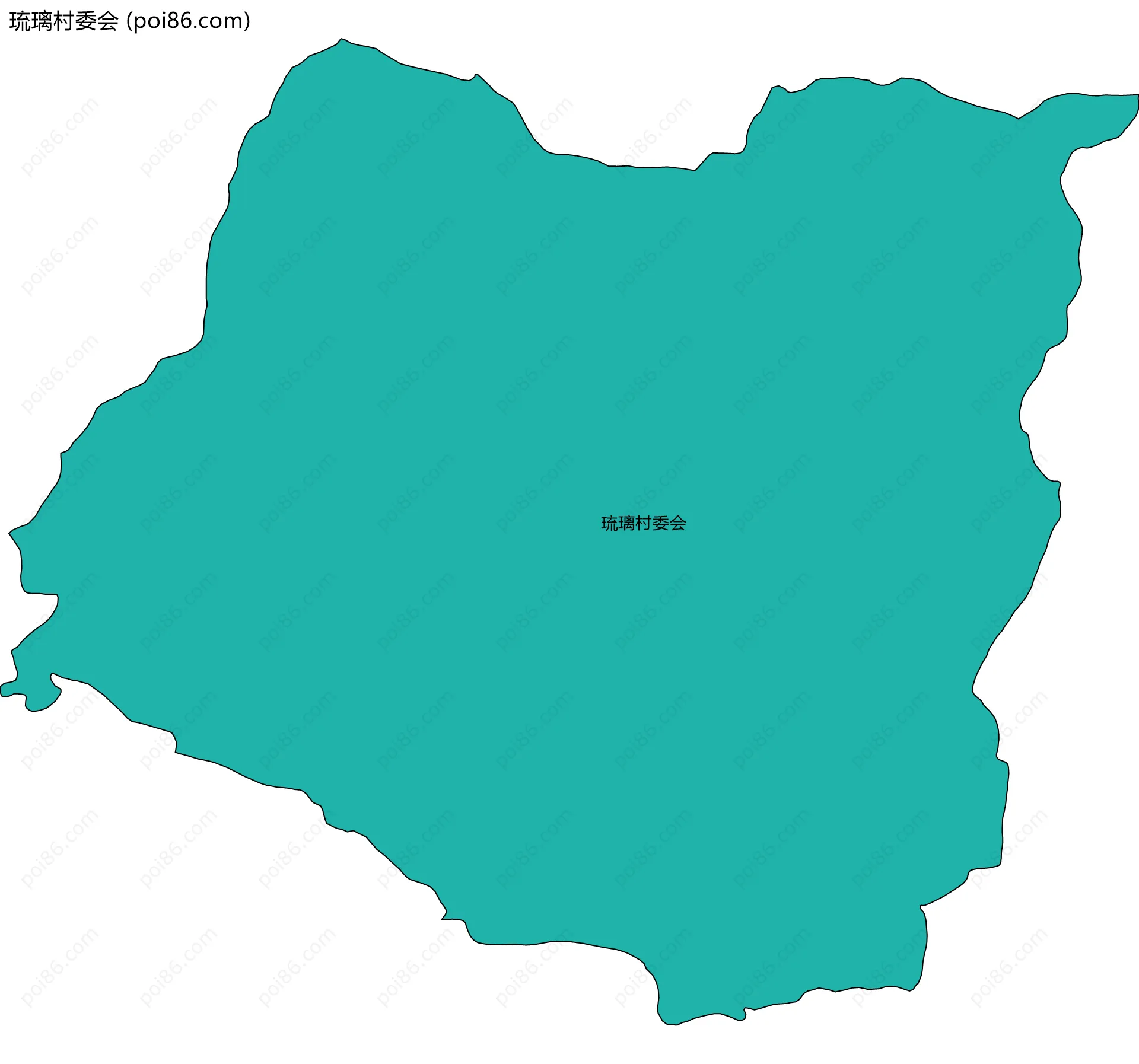 琉璃村委会边界地图