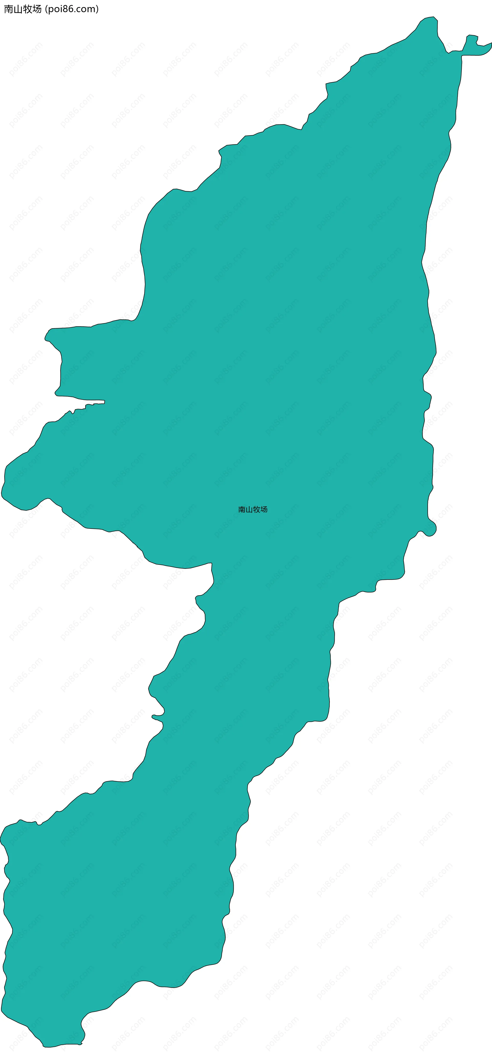 南山牧场边界地图