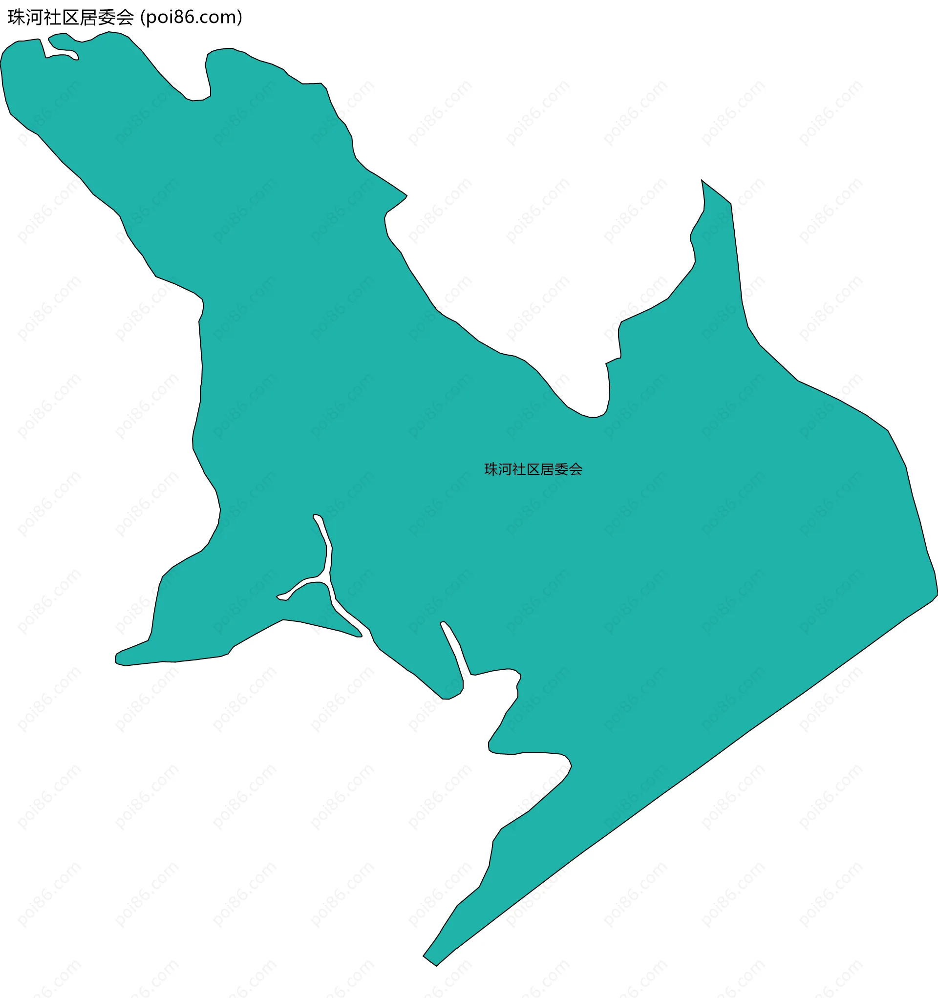 珠河社区居委会边界地图