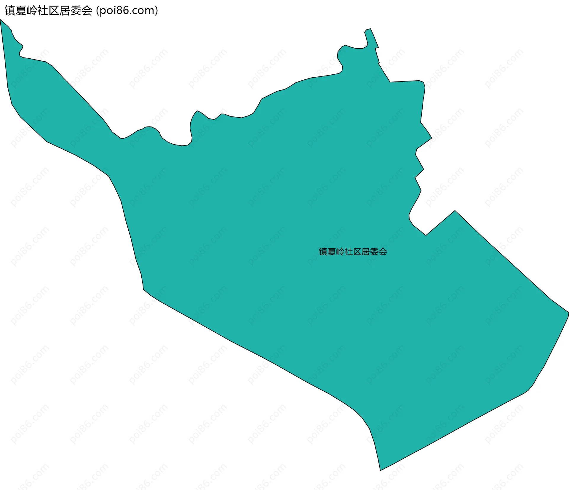 镇夏岭社区居委会边界地图