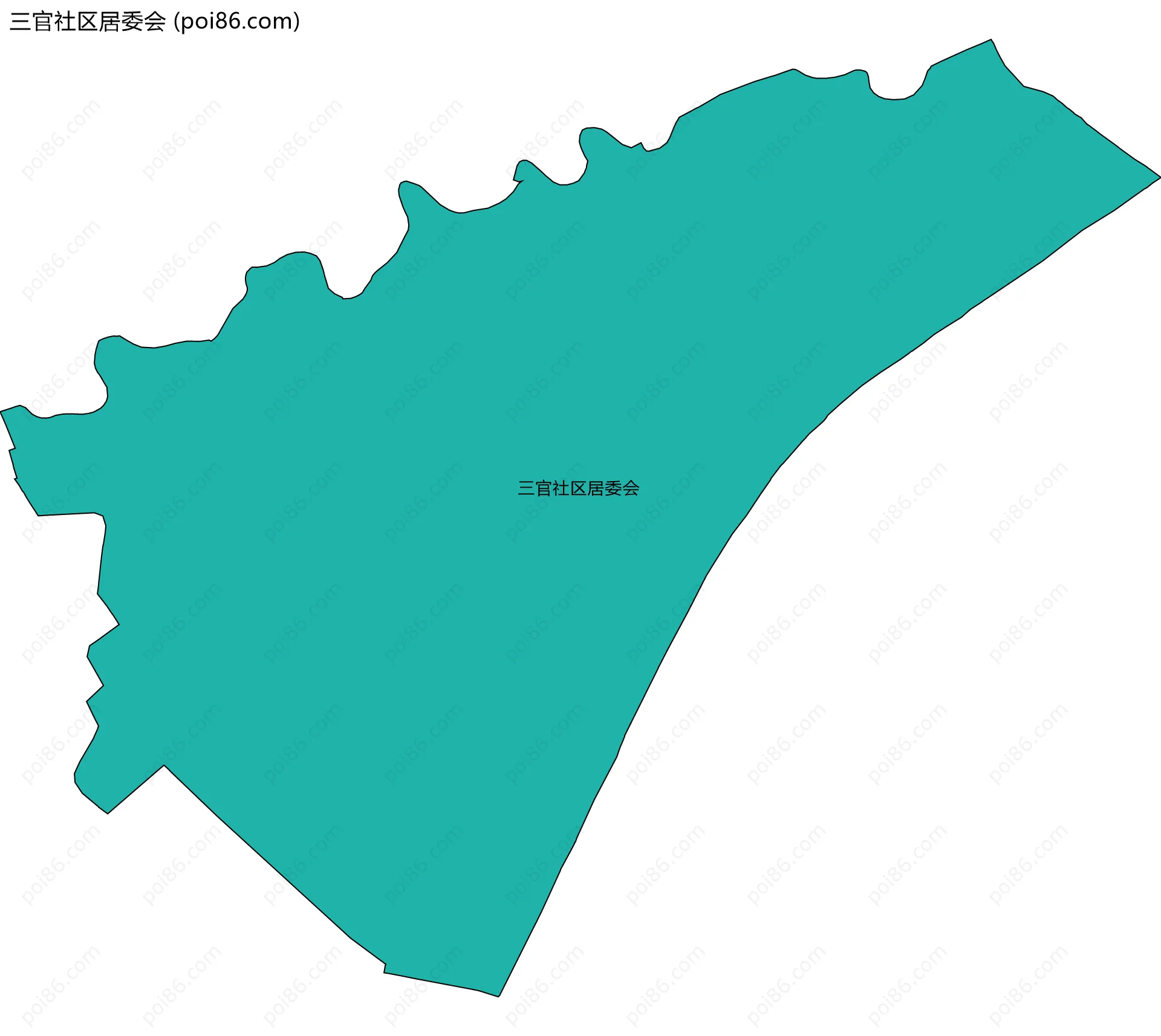 三官社区居委会边界地图