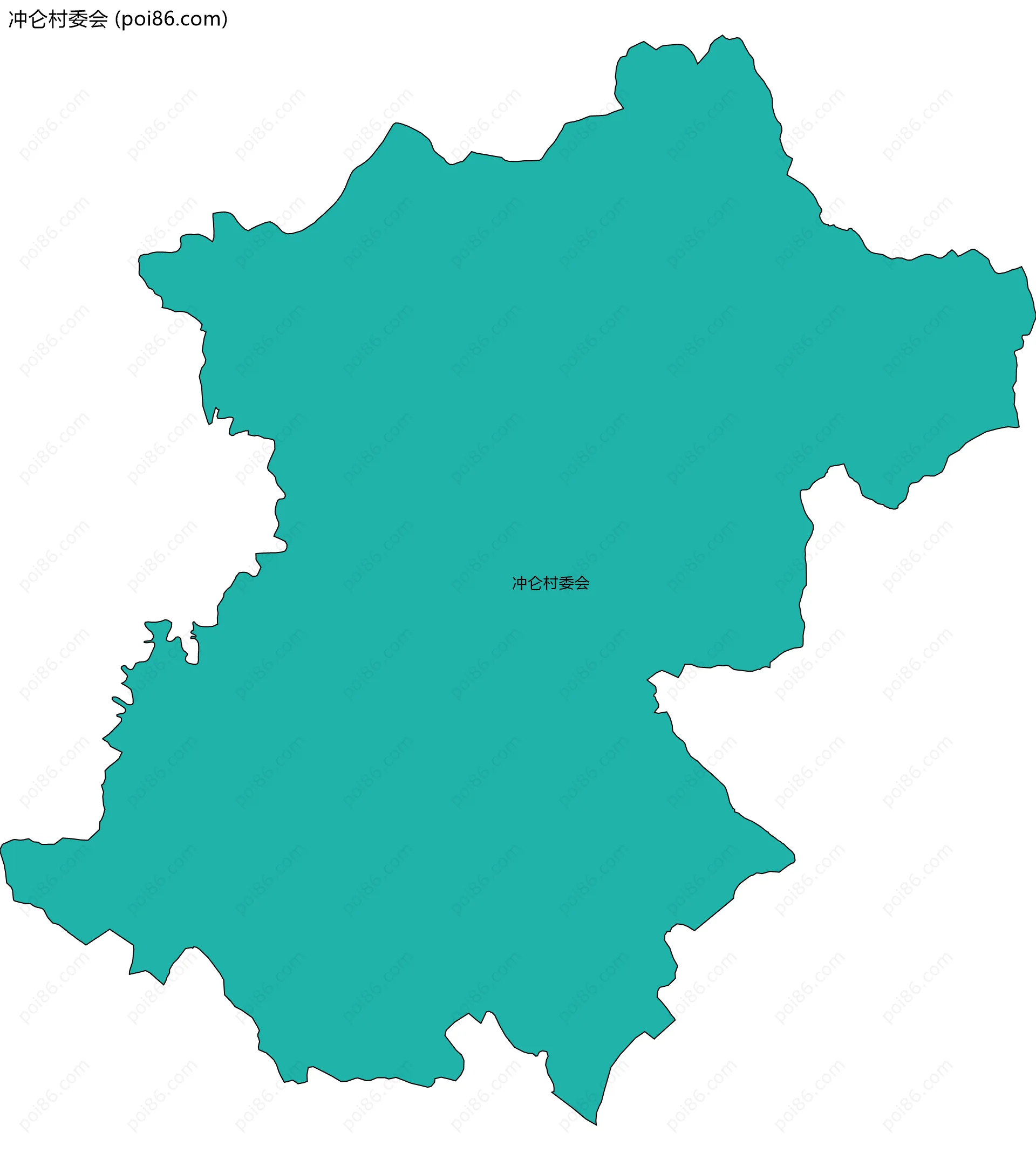 冲仑村委会边界地图
