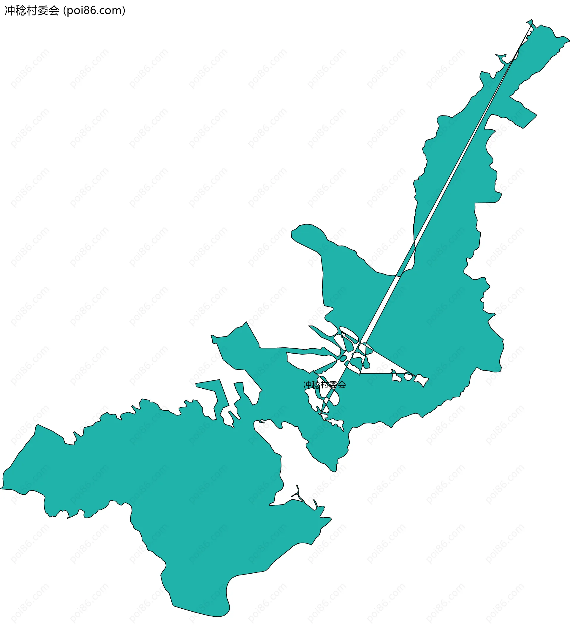 冲稔村委会边界地图