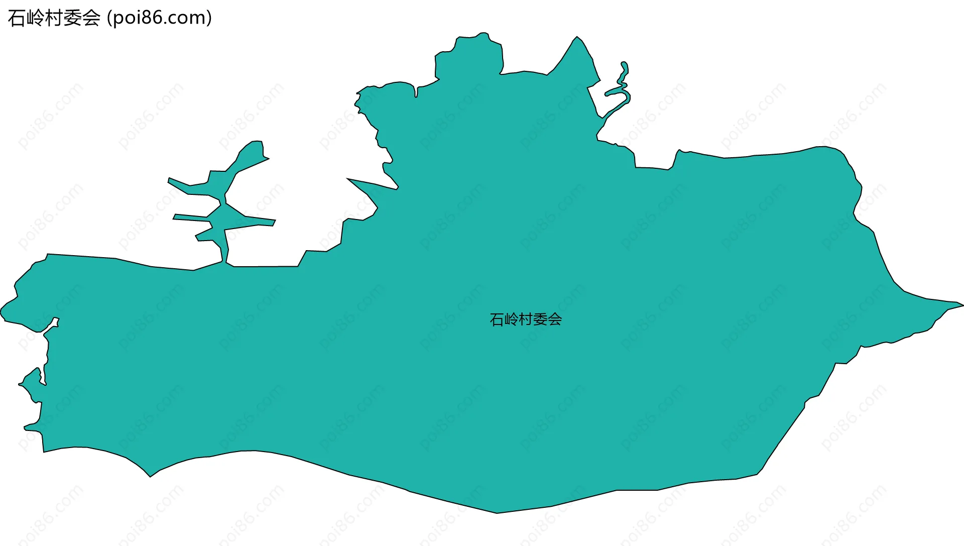 石岭村委会边界地图