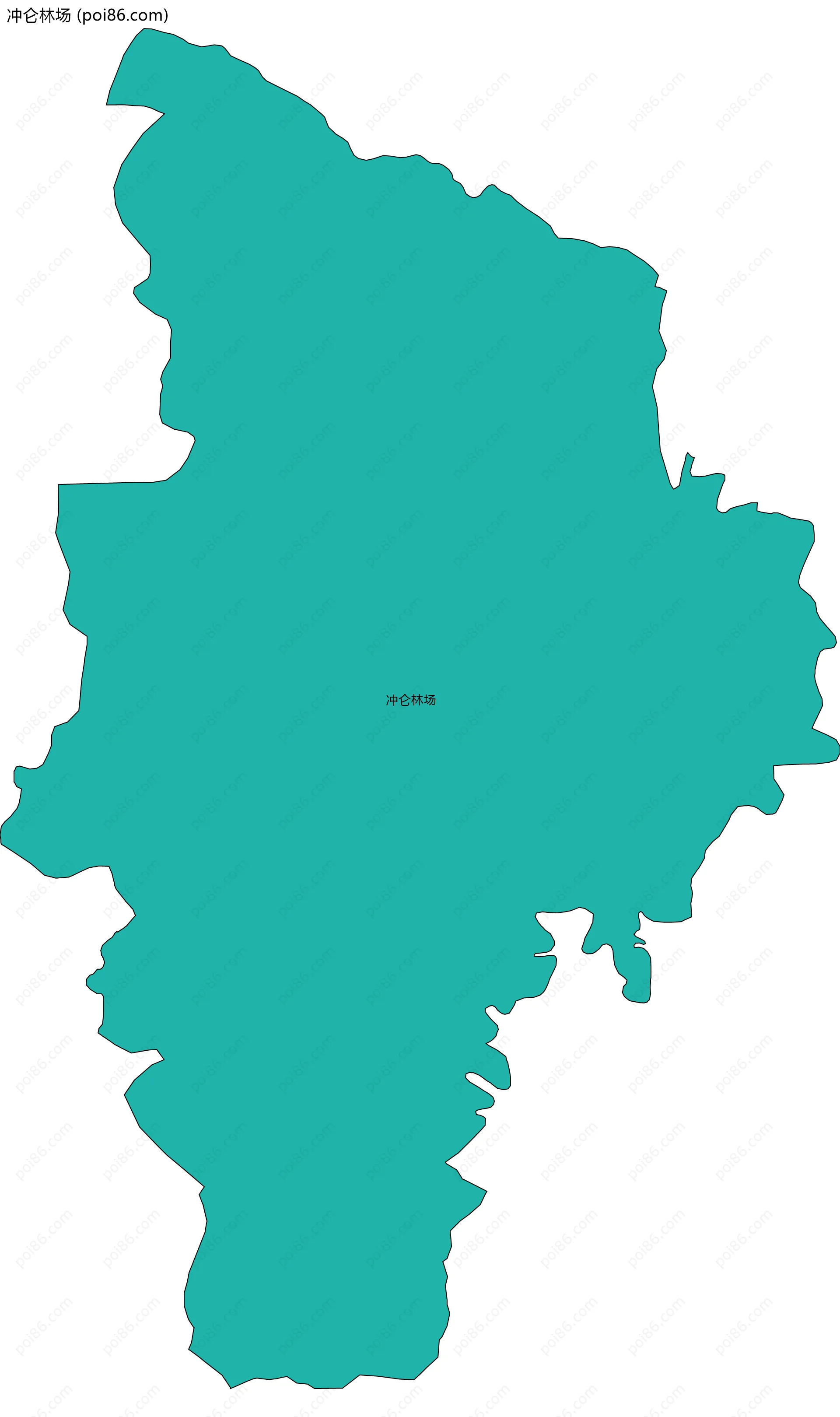 冲仑林场边界地图