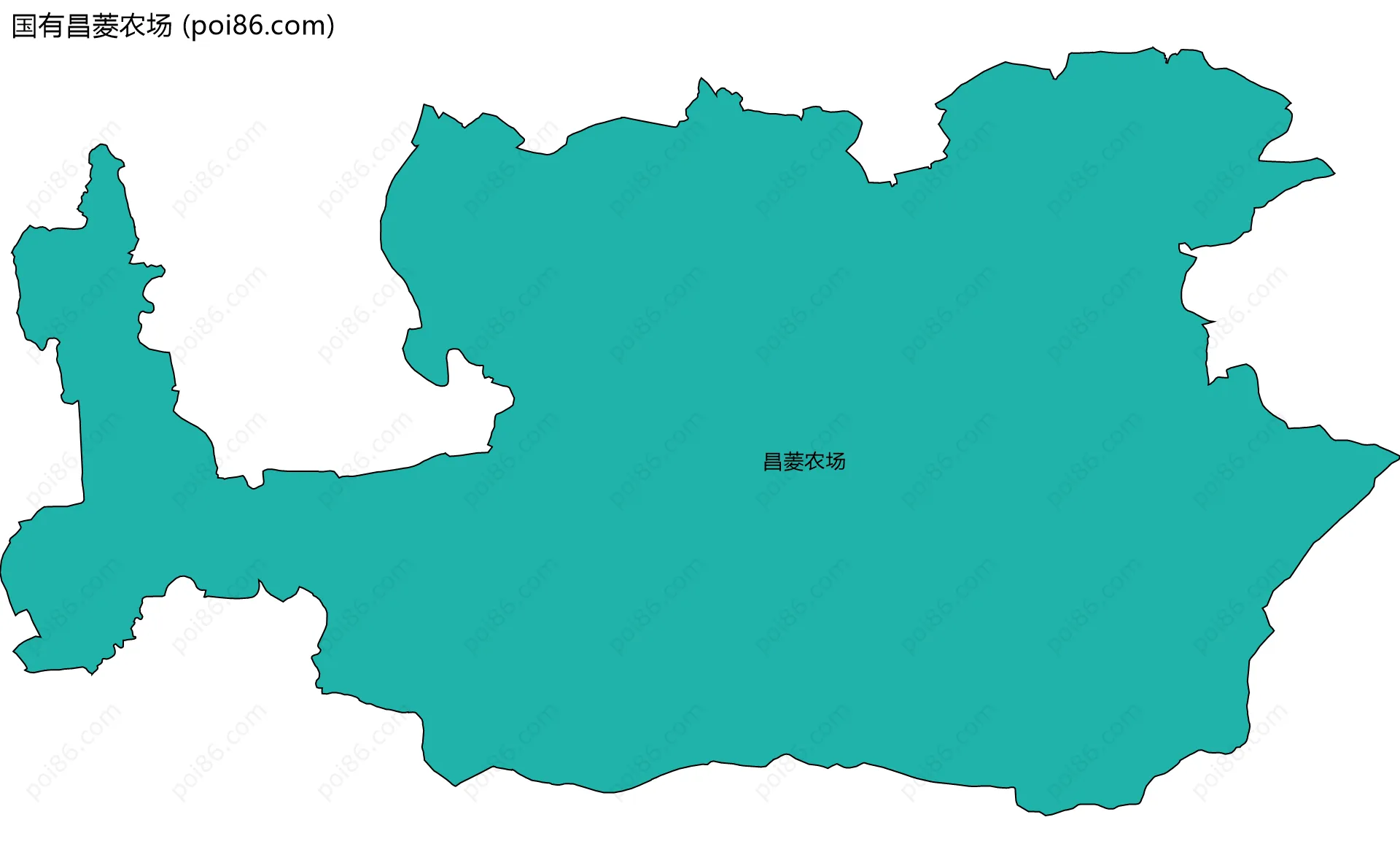 国有昌菱农场边界地图(五级行政区划)