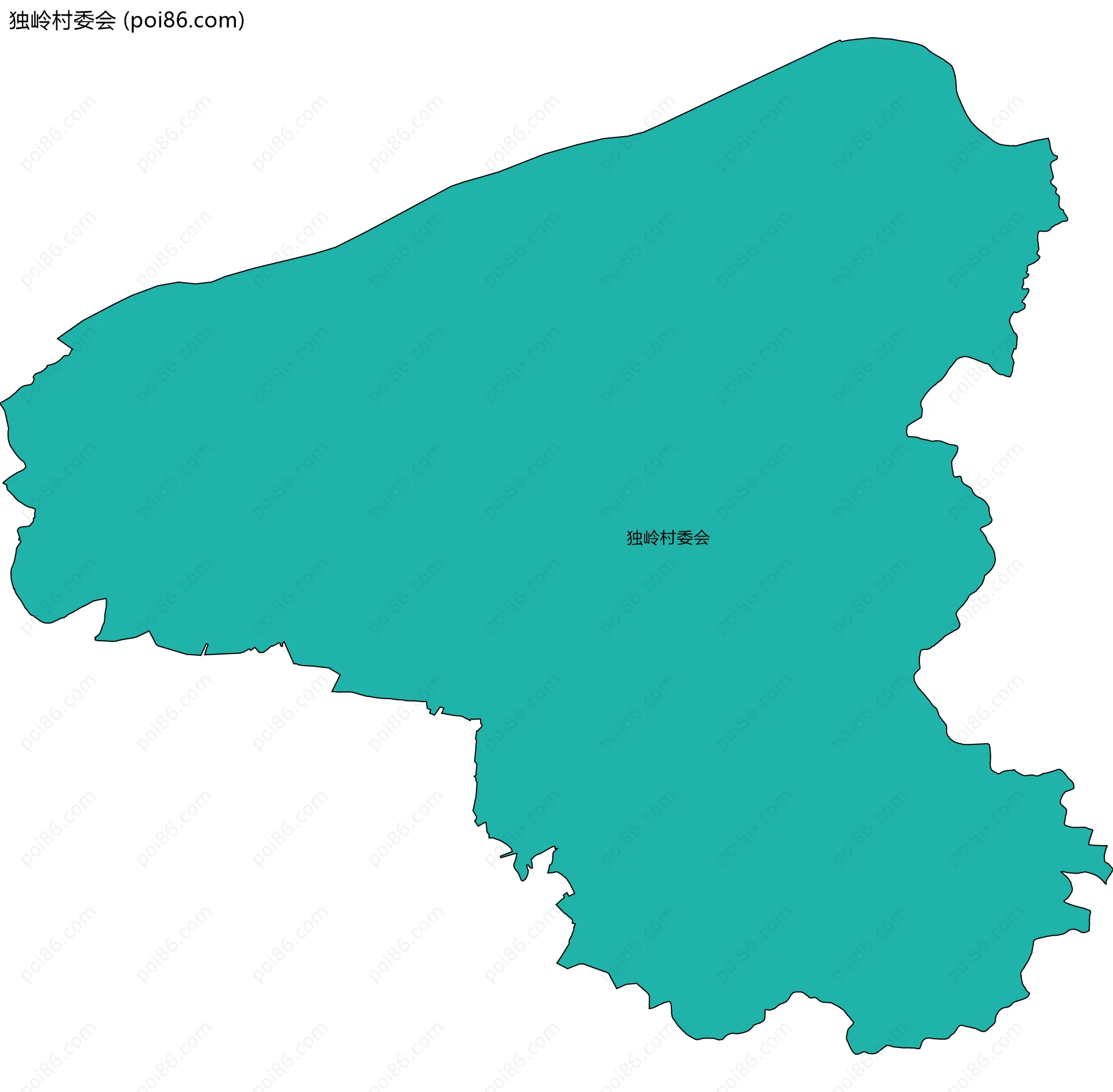 独岭村委会边界地图