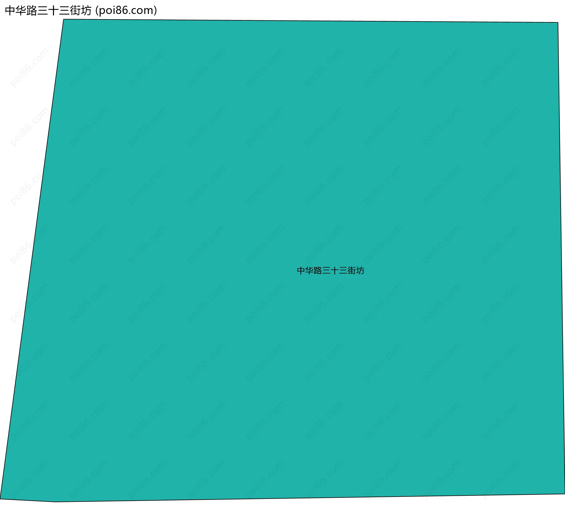 中华路三十三街坊边界地图