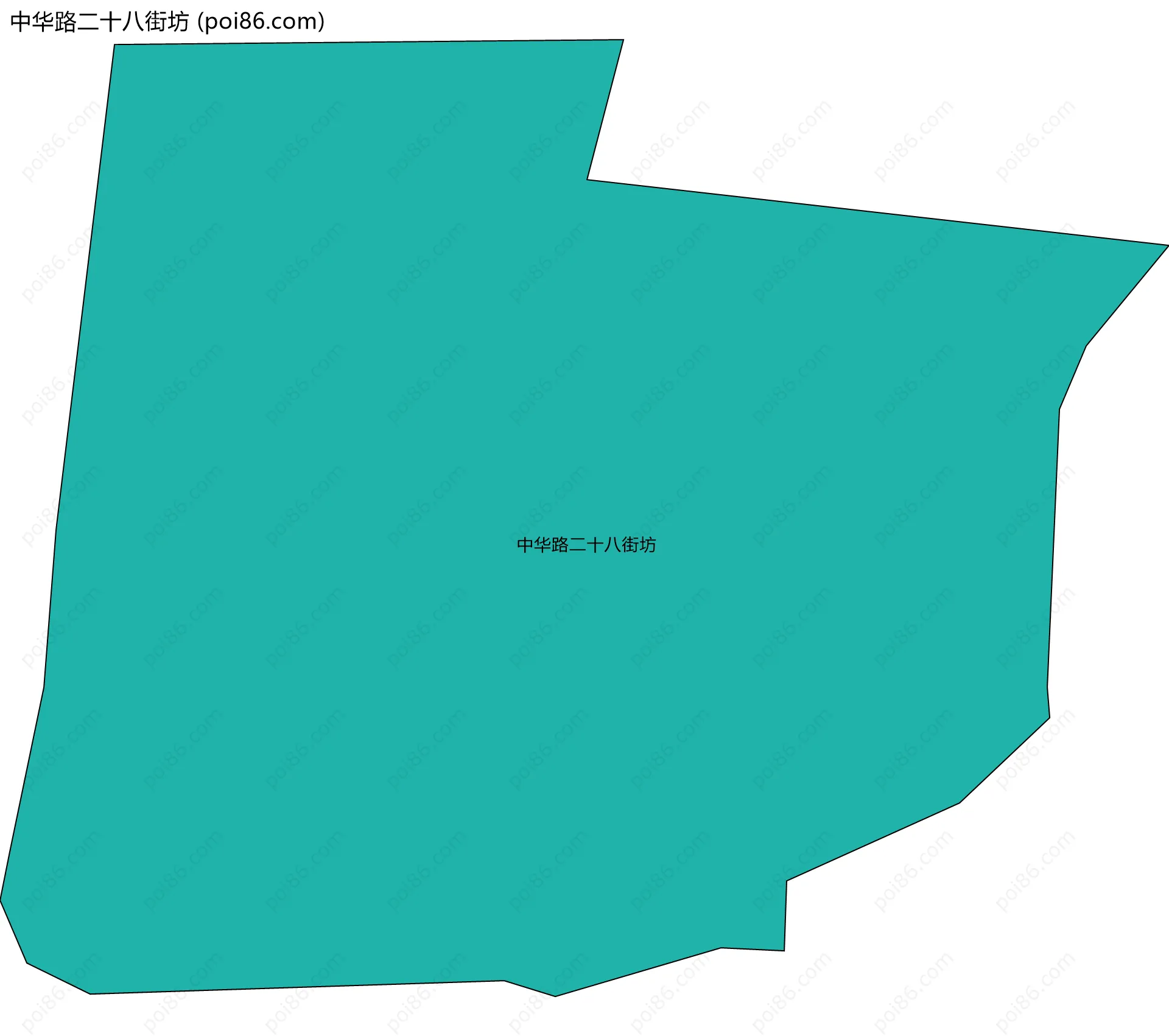 中华路二十八街坊边界地图
