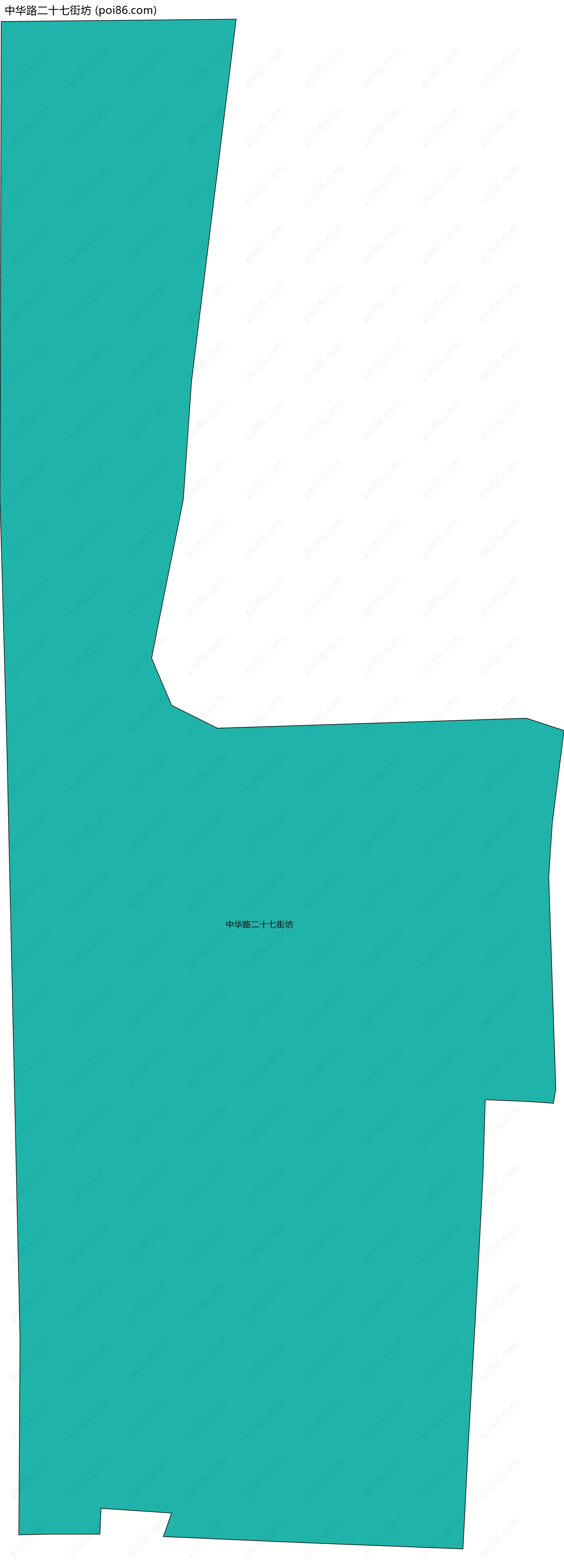 中华路二十七街坊边界地图