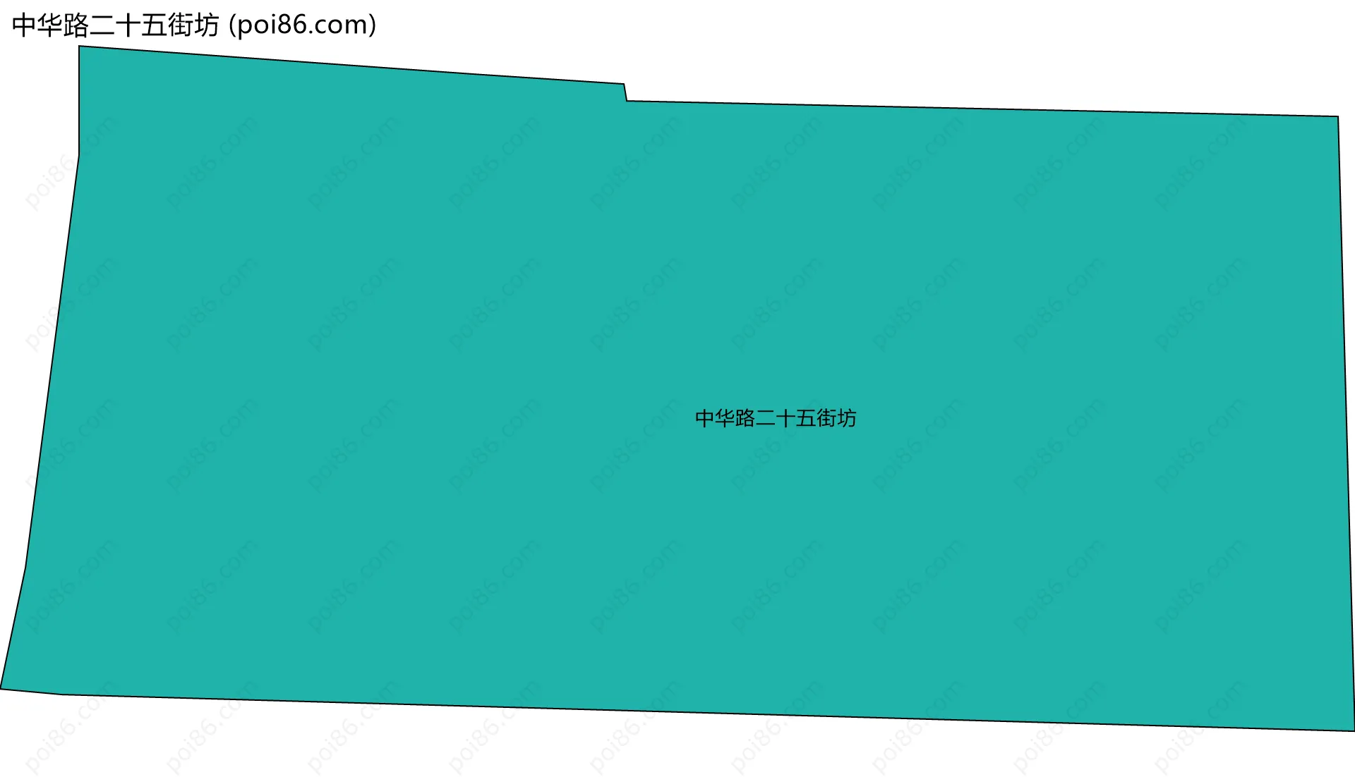 中华路二十五街坊边界地图