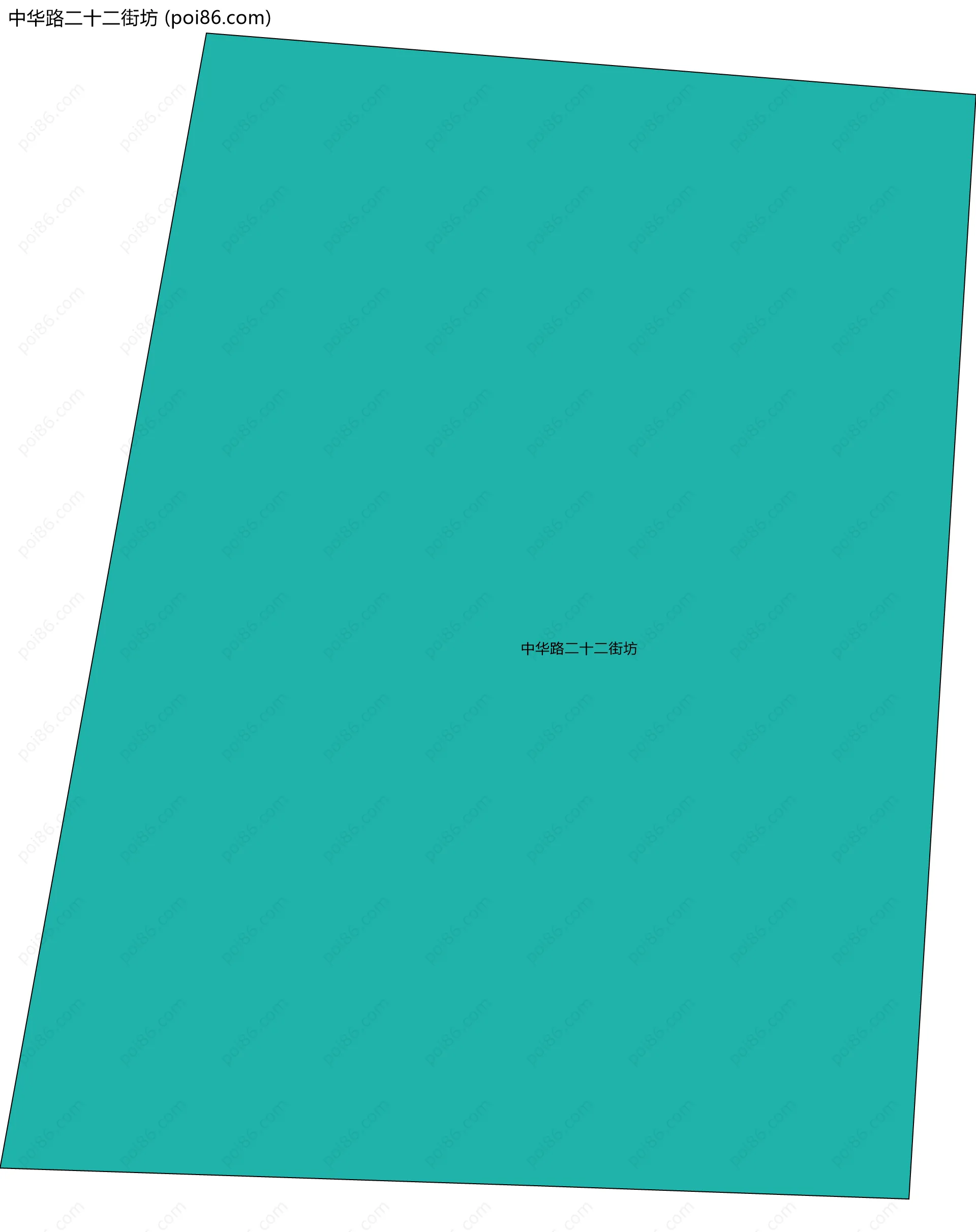 中华路二十二街坊边界地图