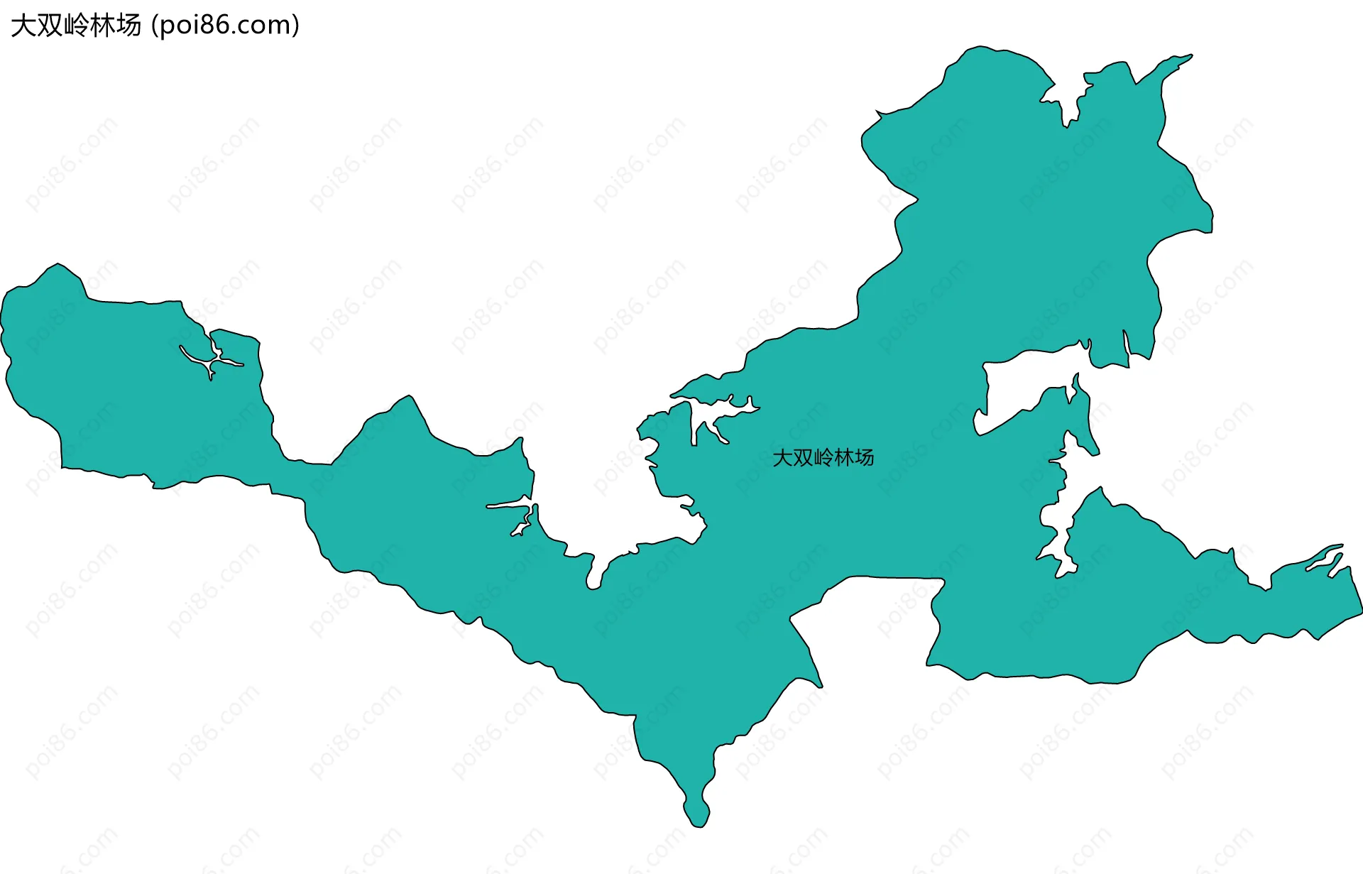 大双岭林场边界地图