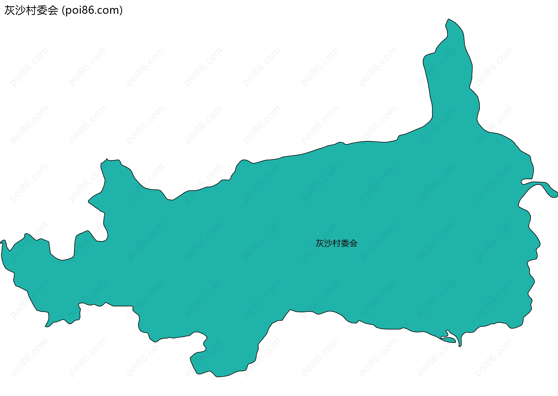 灰沙村委会边界地图
