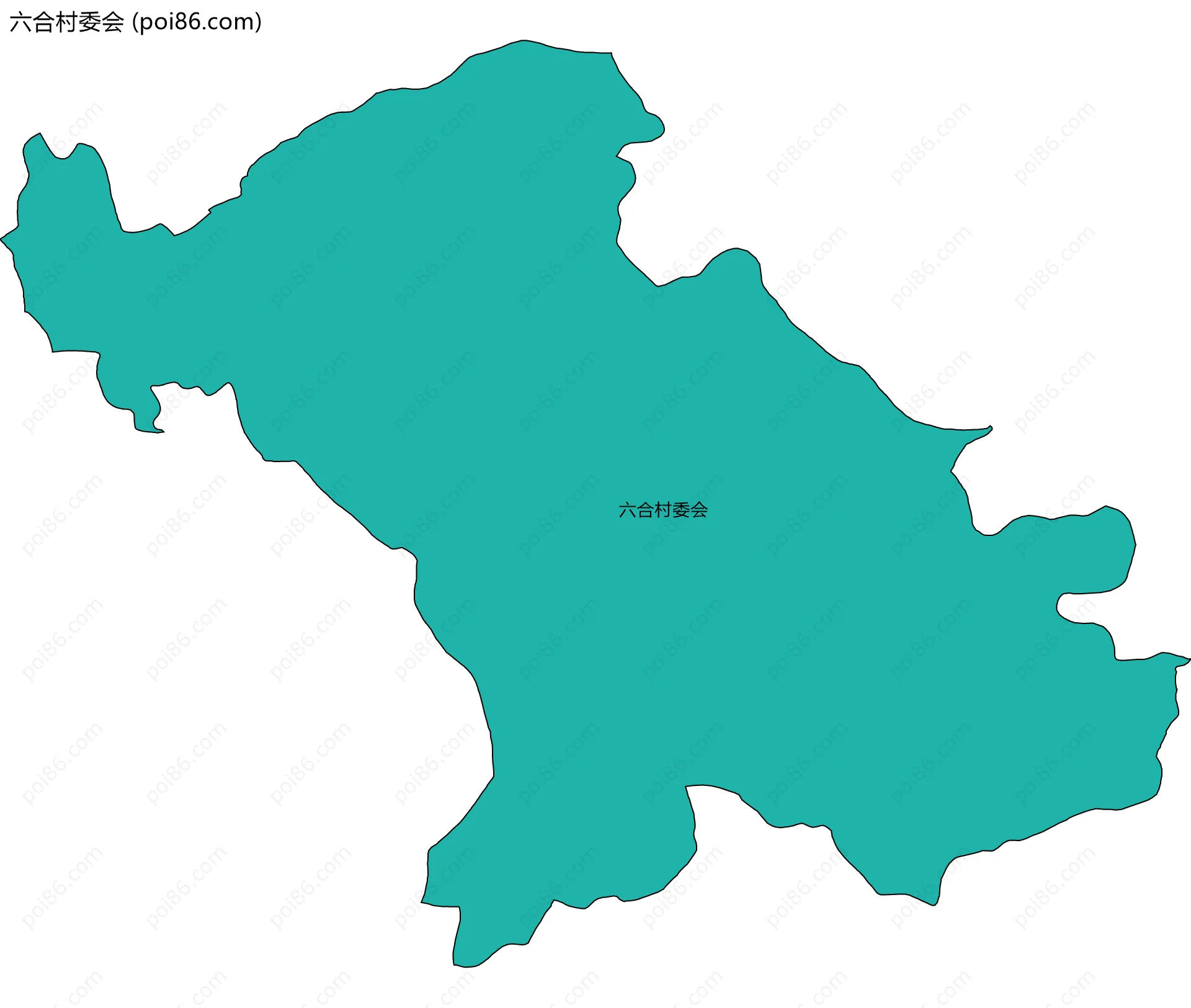六合村委会边界地图