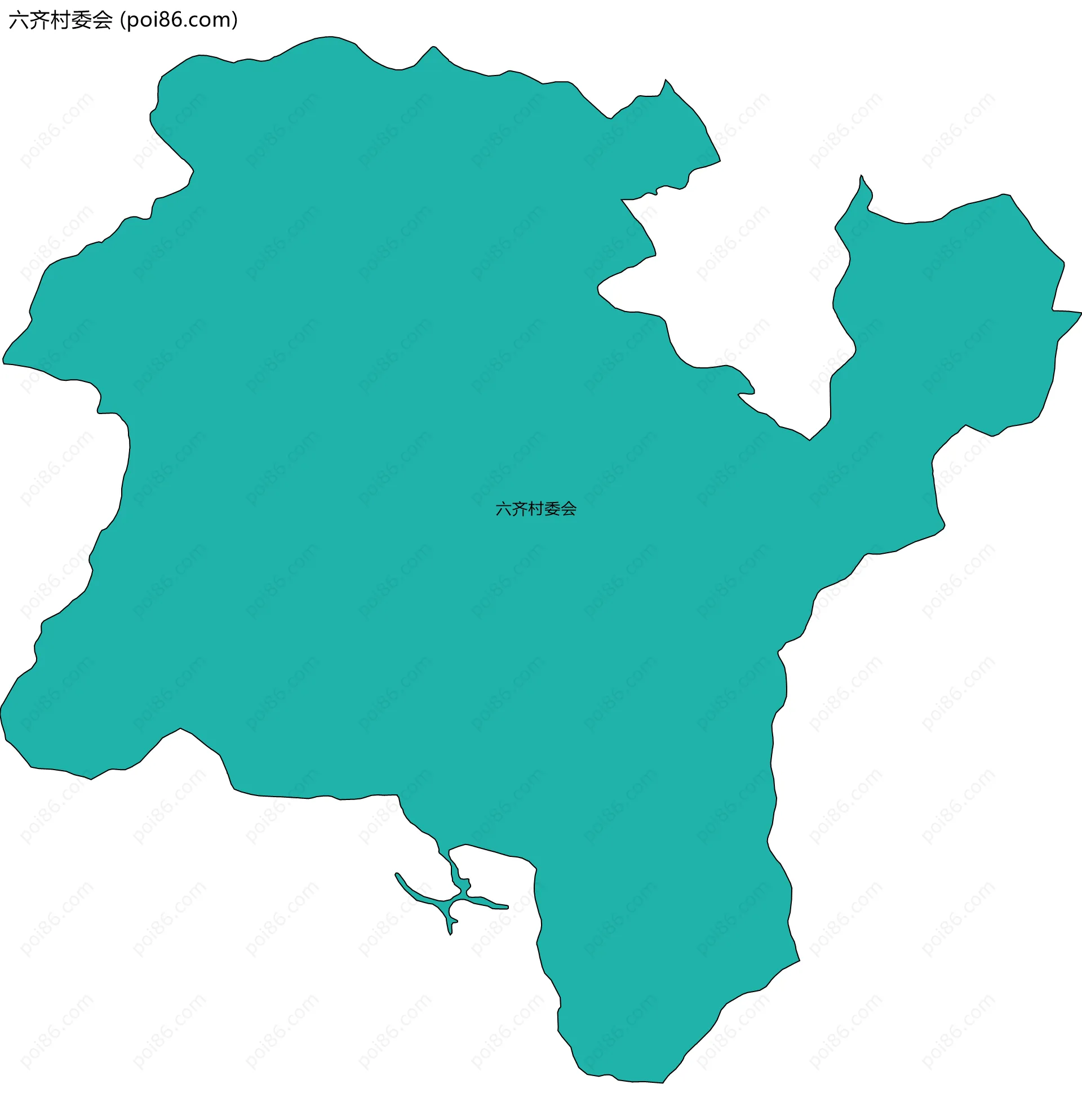 六齐村委会边界地图