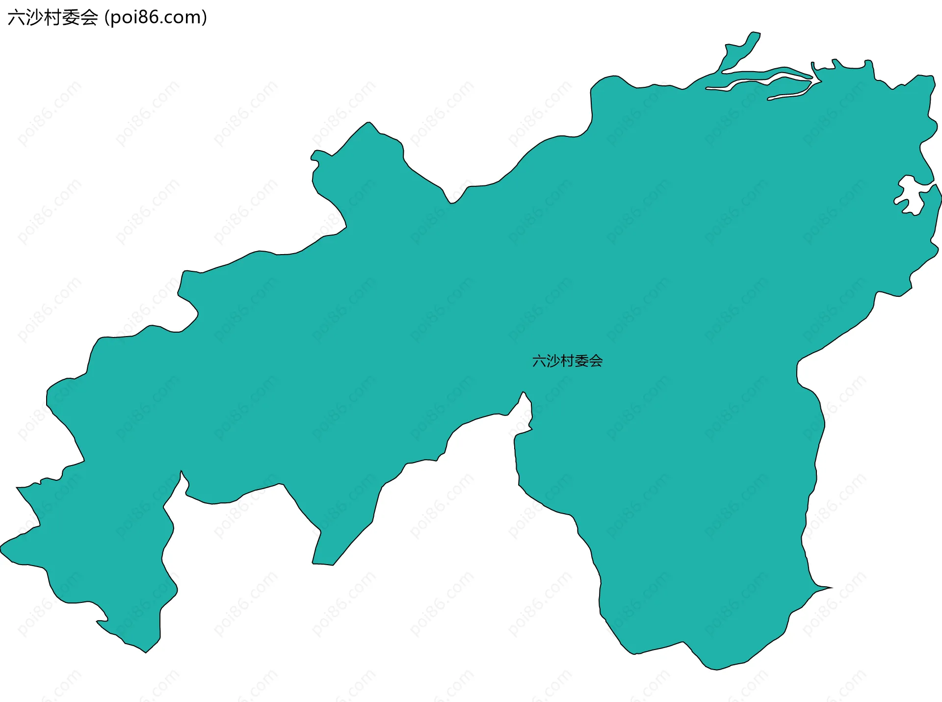 六沙村委会边界地图