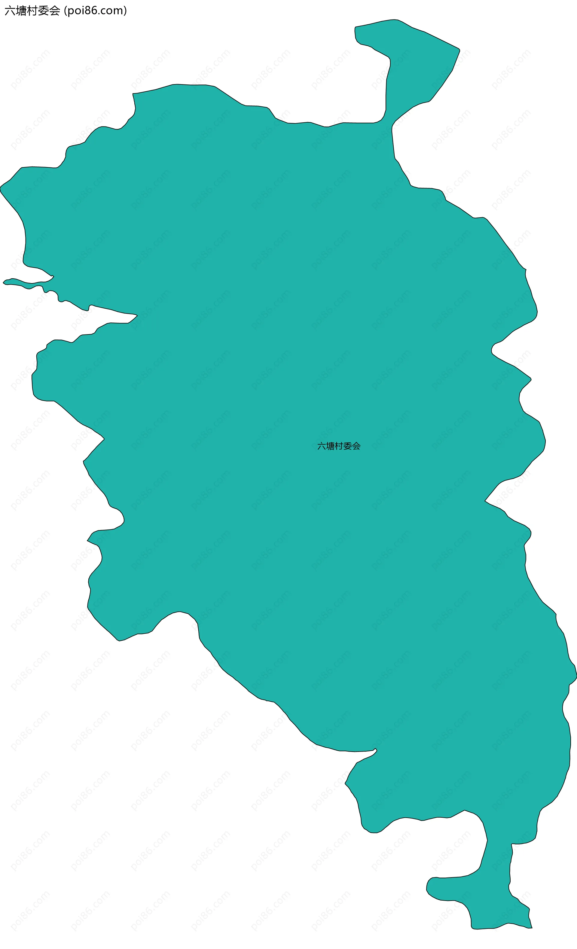 六塘村委会边界地图