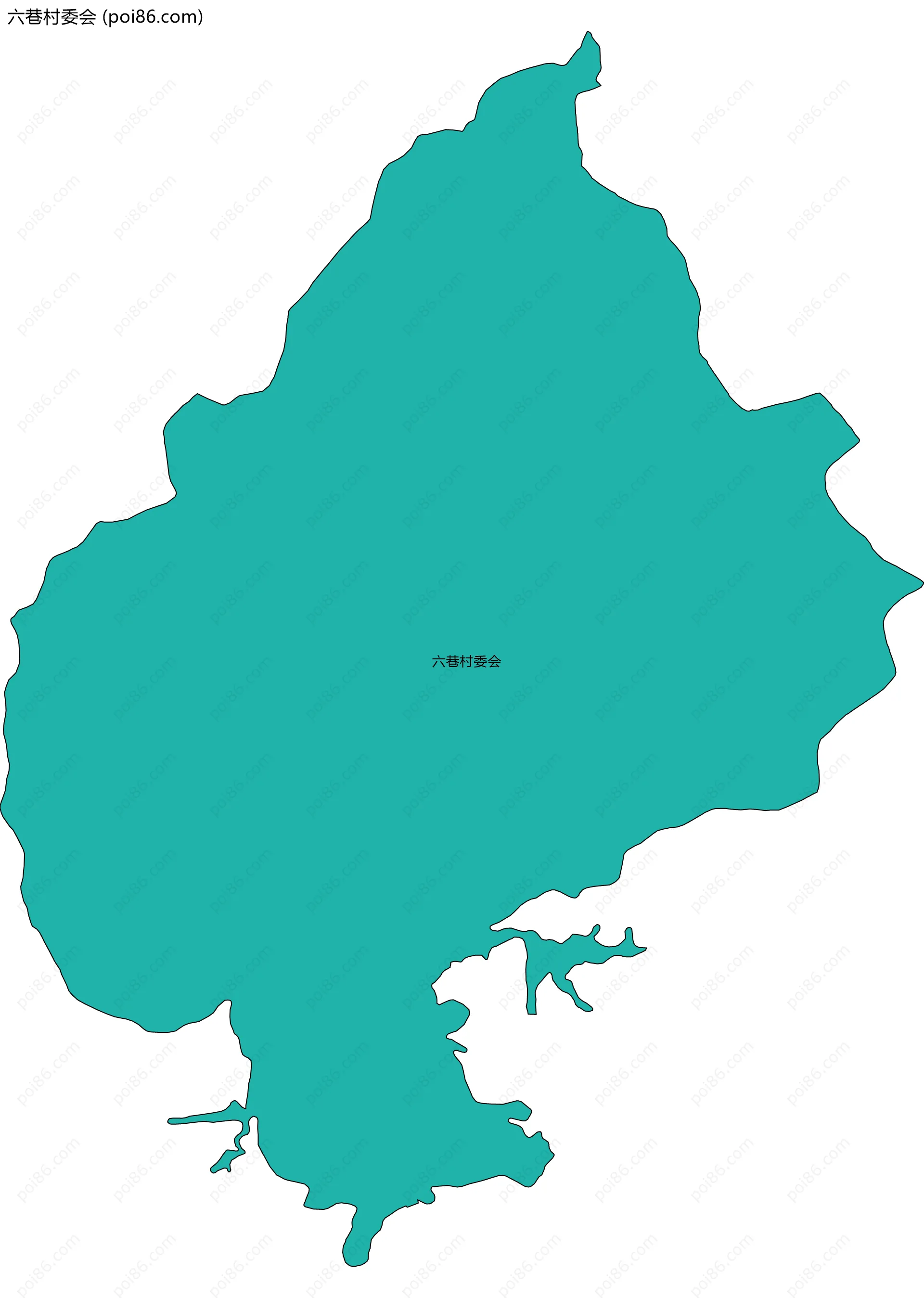 六巷村委会边界地图