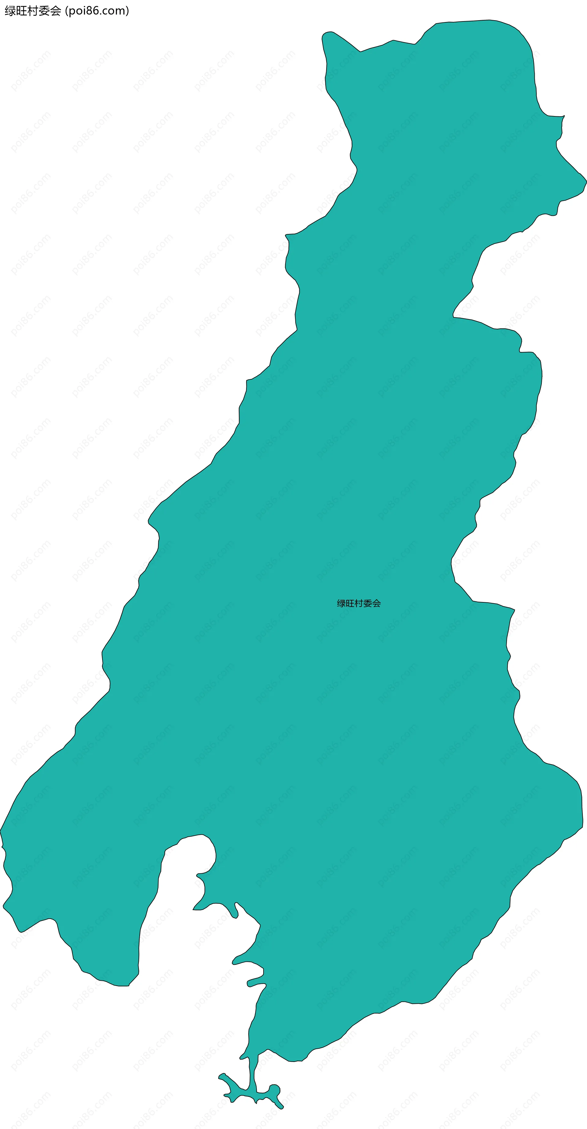 绿旺村委会边界地图