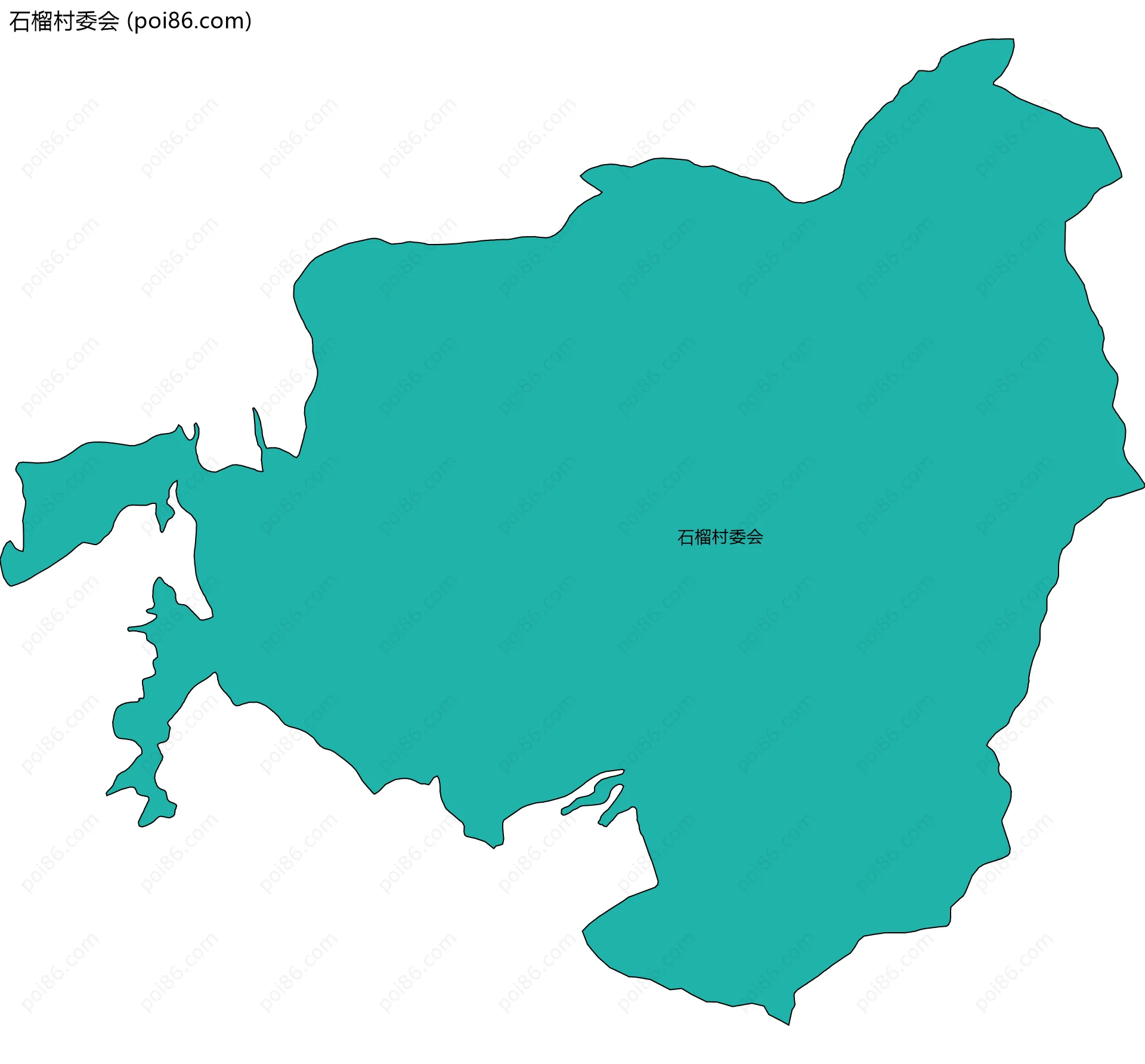 石榴村委会边界地图