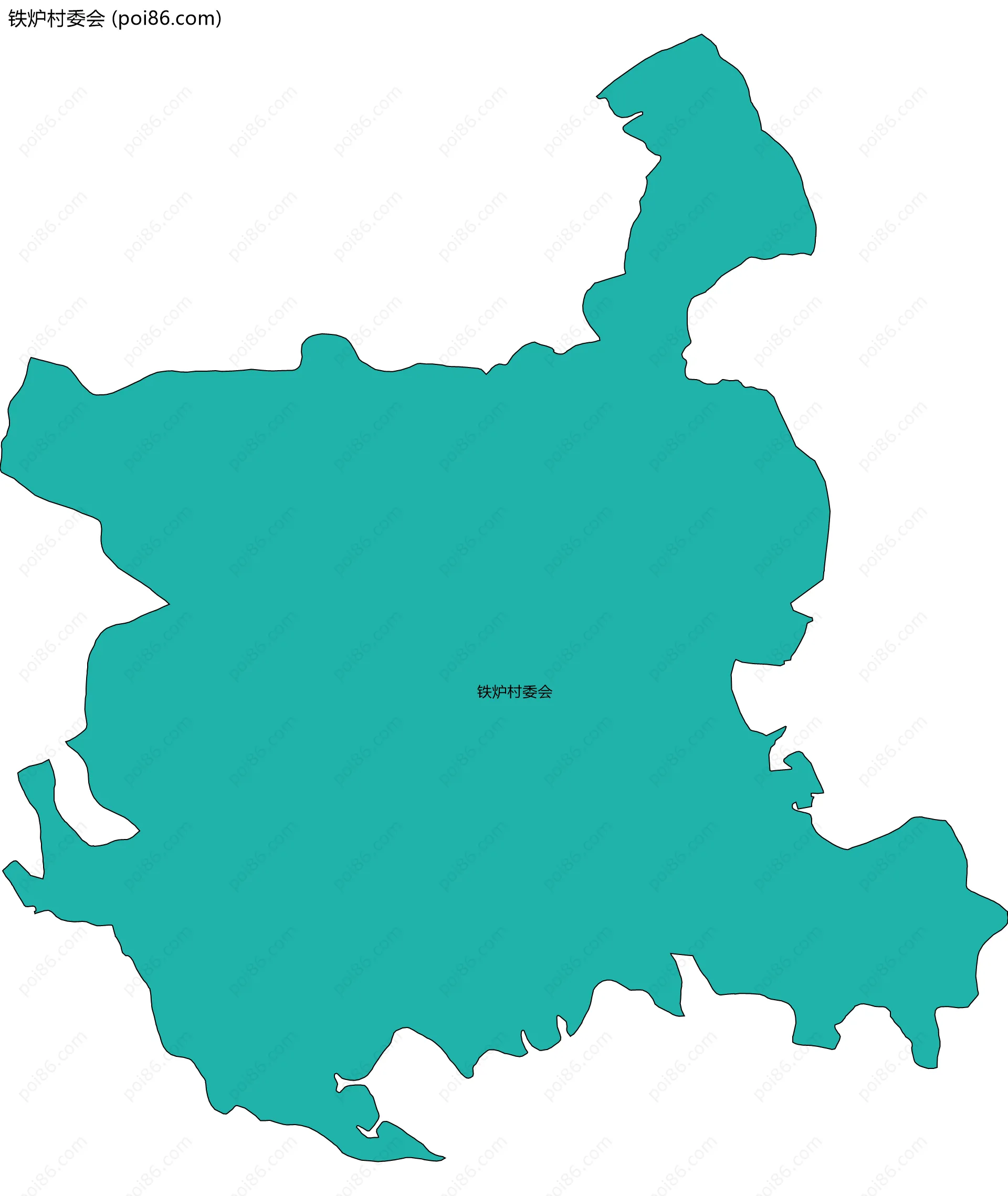 铁炉村委会边界地图