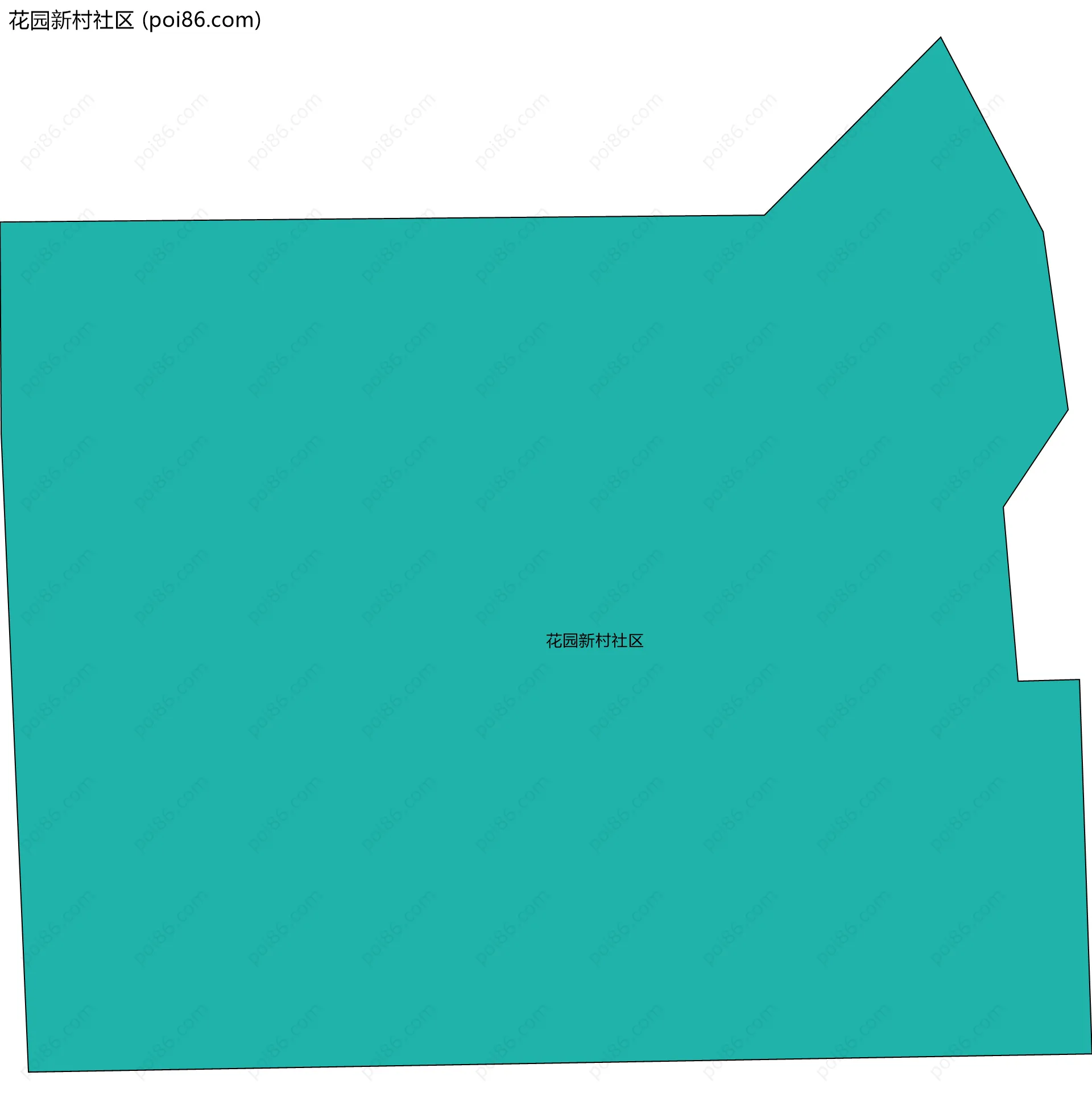 花园新村社区边界地图